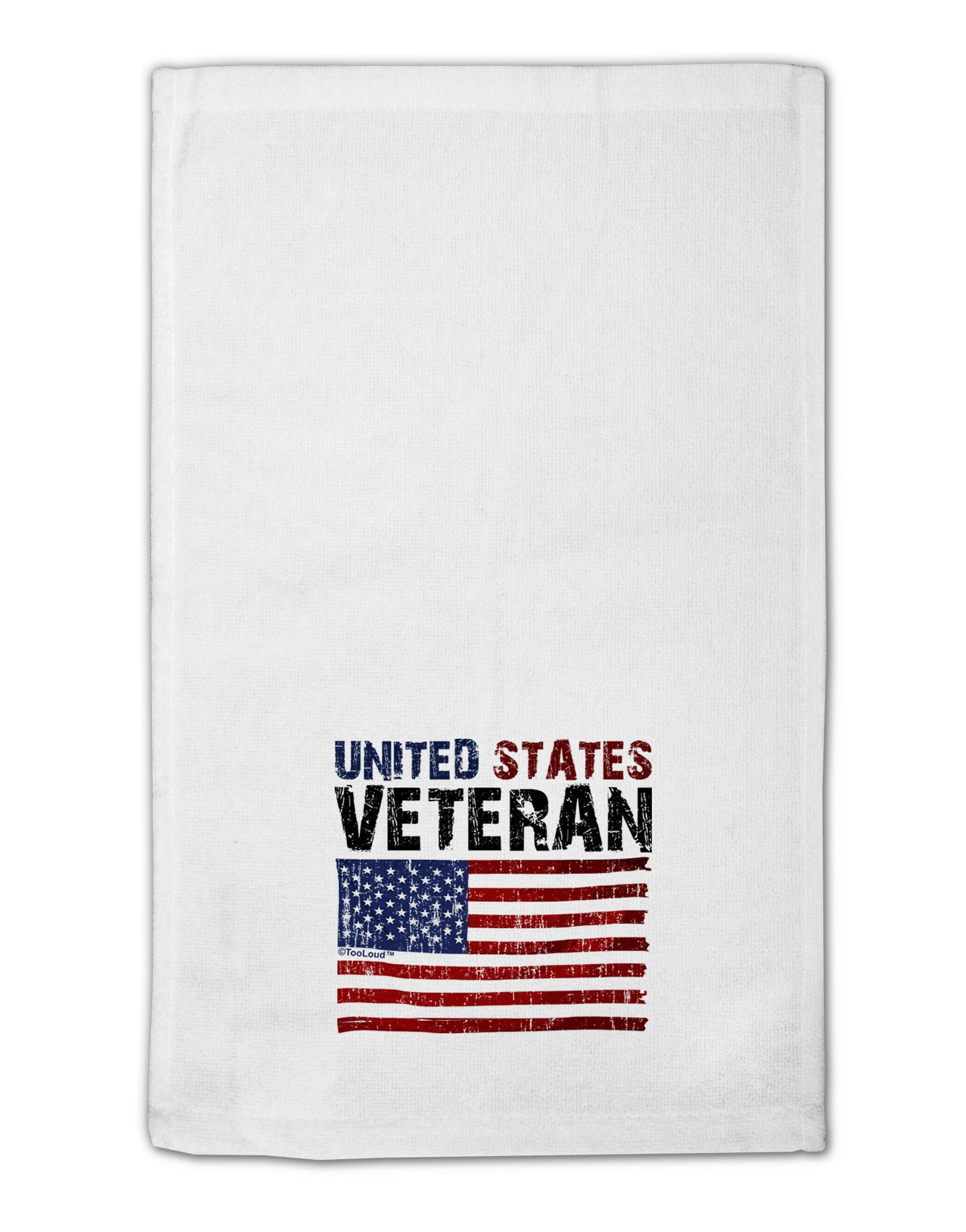 US Veteran Distressed 11"x18" Dish Fingertip Towel-Fingertip Towel-TooLoud-White-Davson Sales
