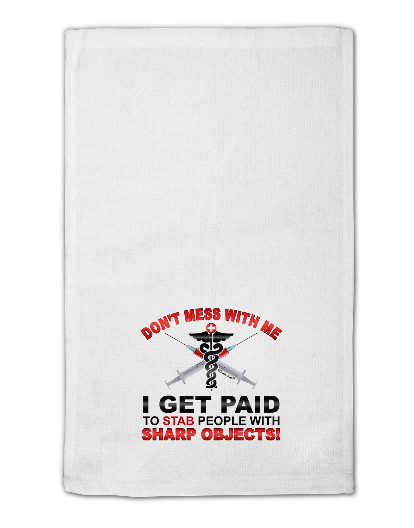 Nurse - Don't Mess With Me 11"x18" Dish Fingertip Towel-Fingertip Towel-TooLoud-White-Davson Sales