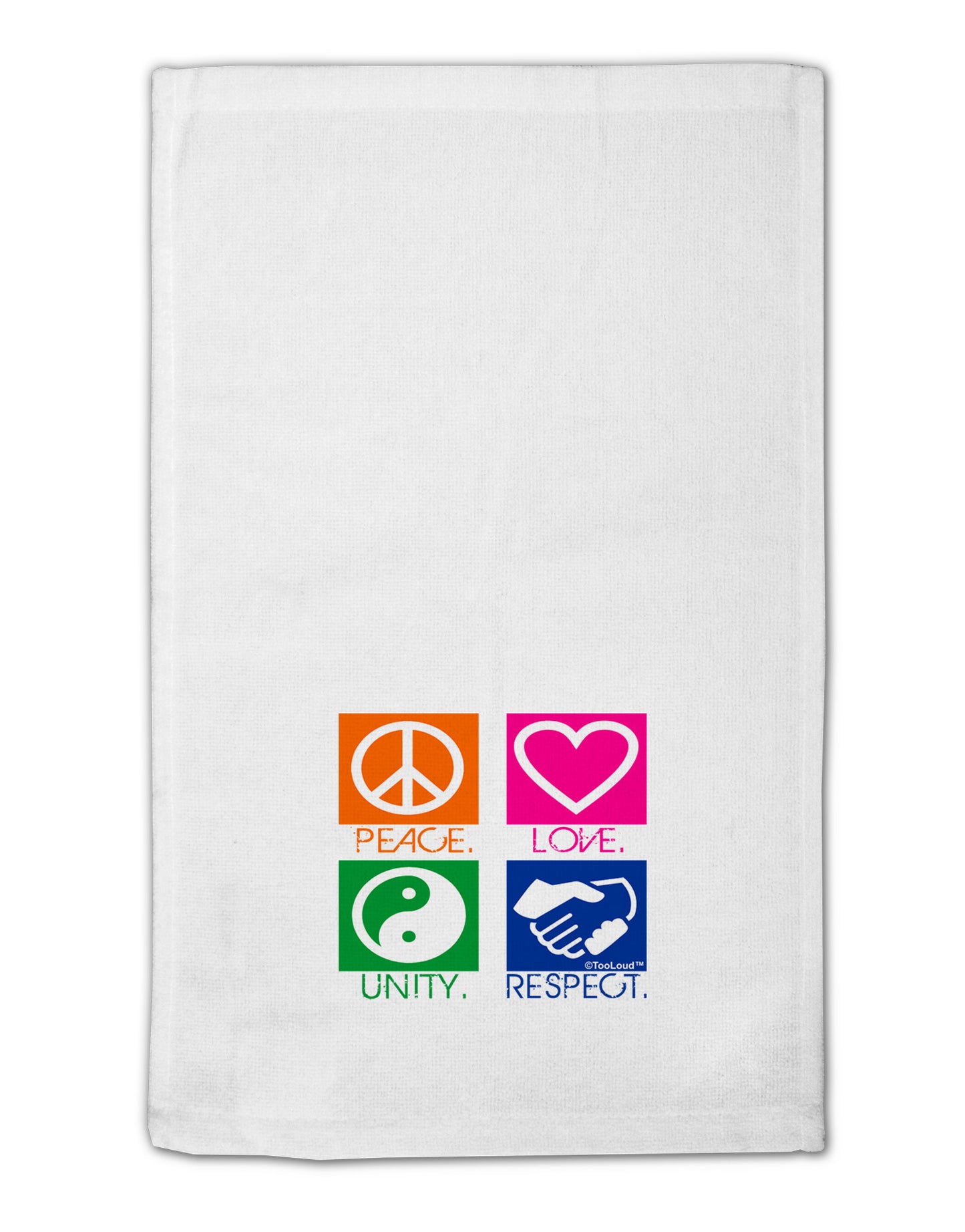 PLUR Squares Color 11"x18" Dish Fingertip Towel-Fingertip Towel-TooLoud-White-Davson Sales