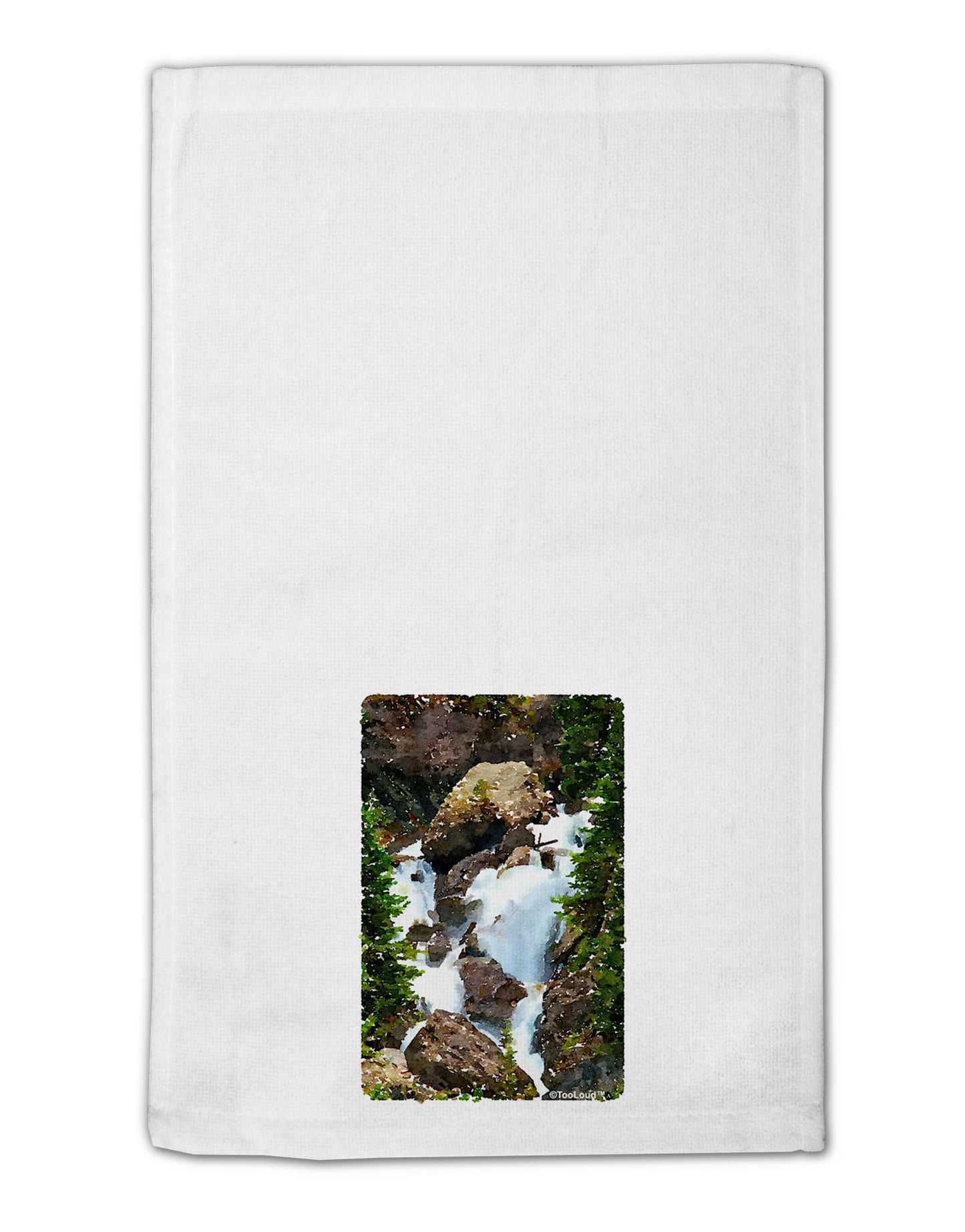 Waterfall Watercolor 11"x18" Dish Fingertip Towel-Fingertip Towel-TooLoud-White-Davson Sales