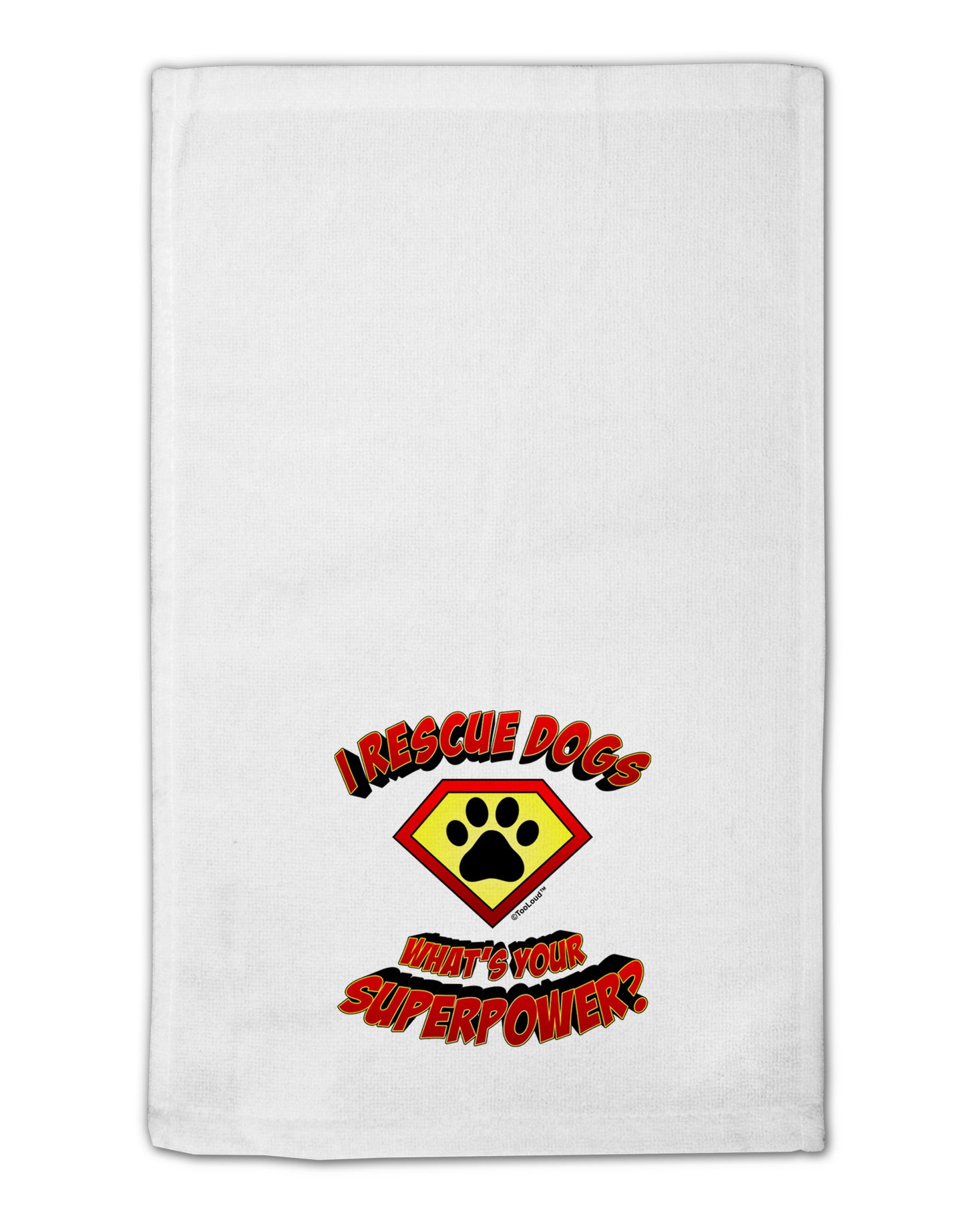 Rescue Dogs - Superpower 11"x18" Dish Fingertip Towel-Fingertip Towel-TooLoud-White-Davson Sales