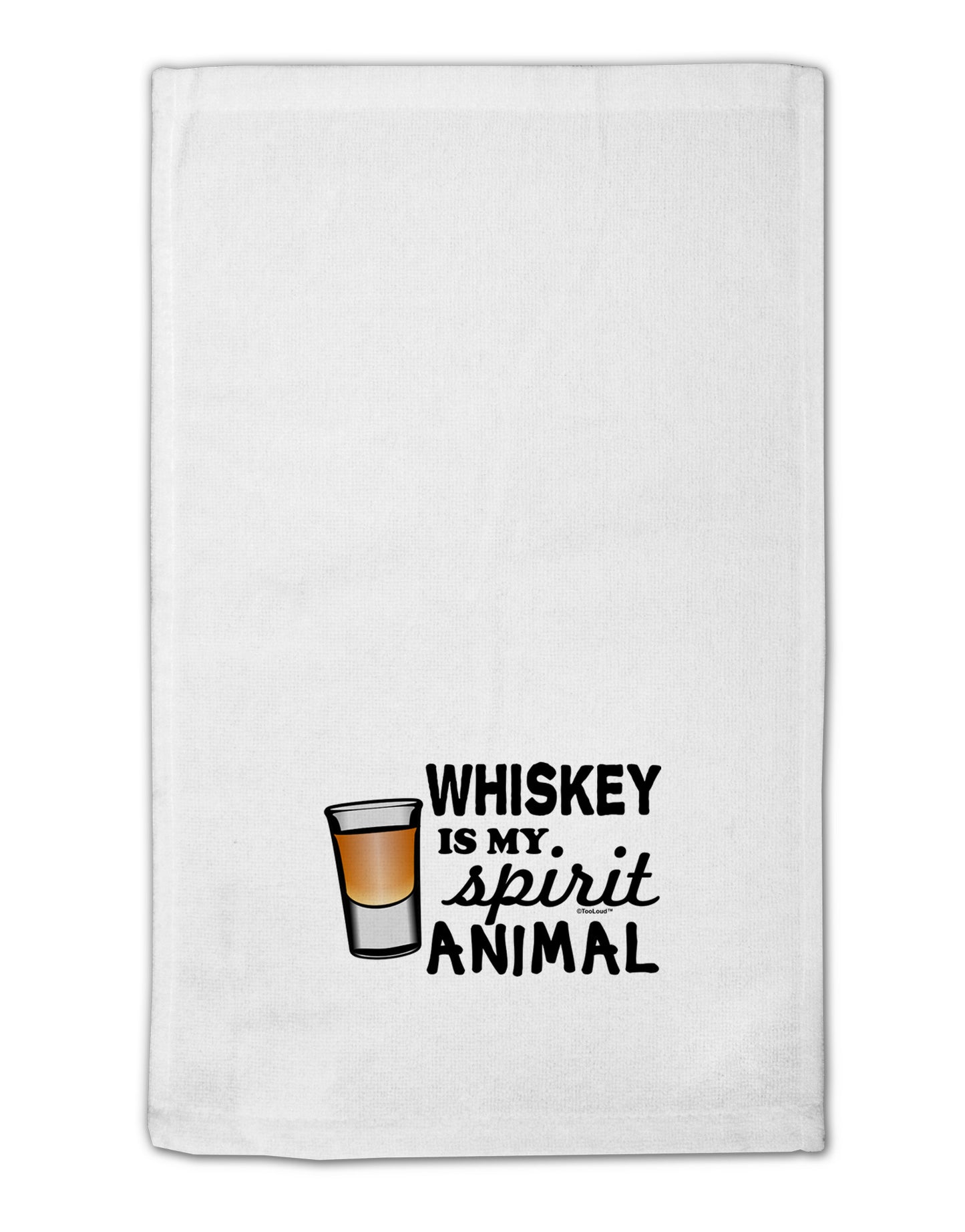 TooLoud Whiskey Is My Spirit Animal 11"x18" Dish Fingertip Towel-Fingertip Towel-TooLoud-White-Davson Sales
