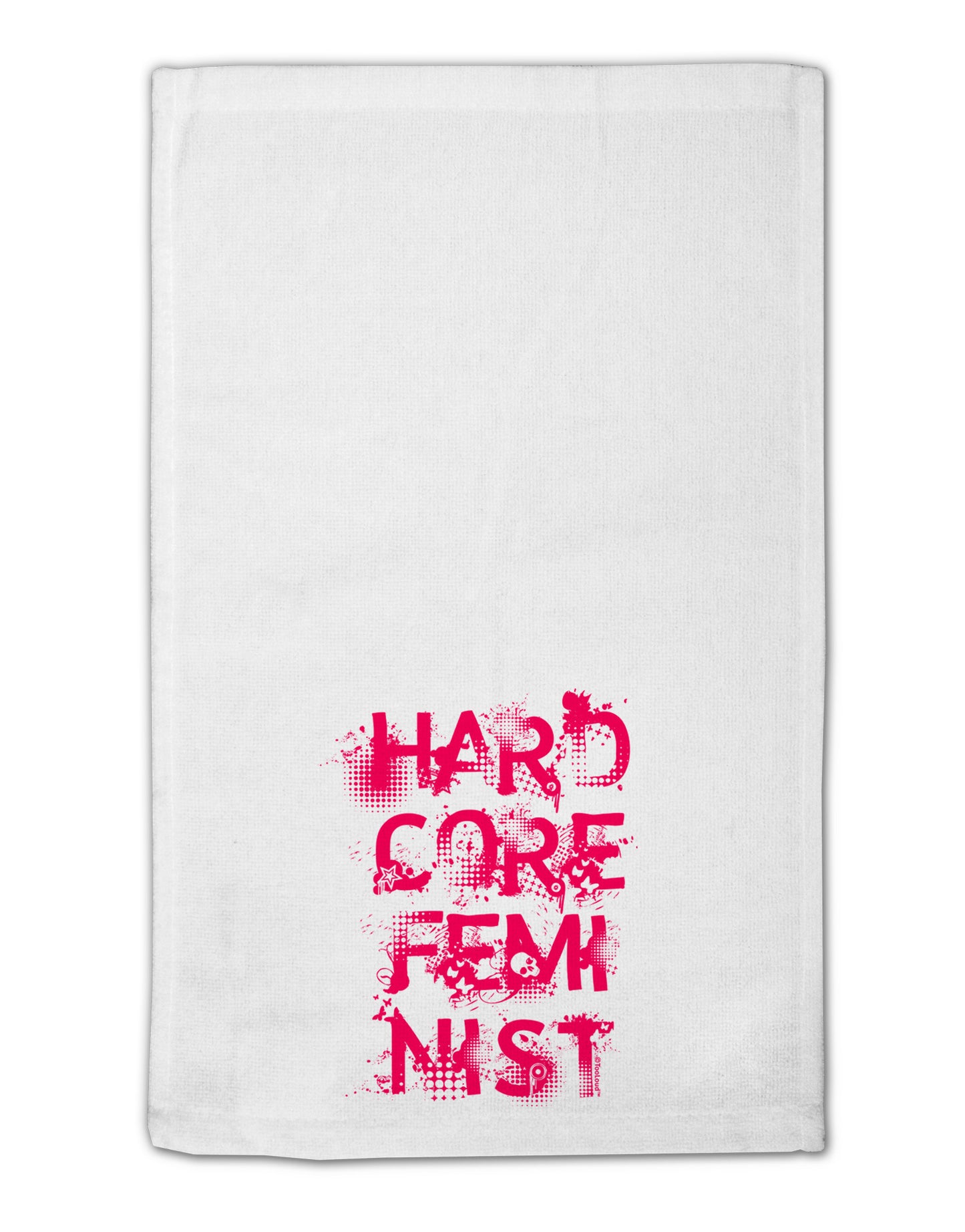 Hardcore Feminist - Pink 11"x18" Dish Fingertip Towel-Fingertip Towel-TooLoud-White-Davson Sales