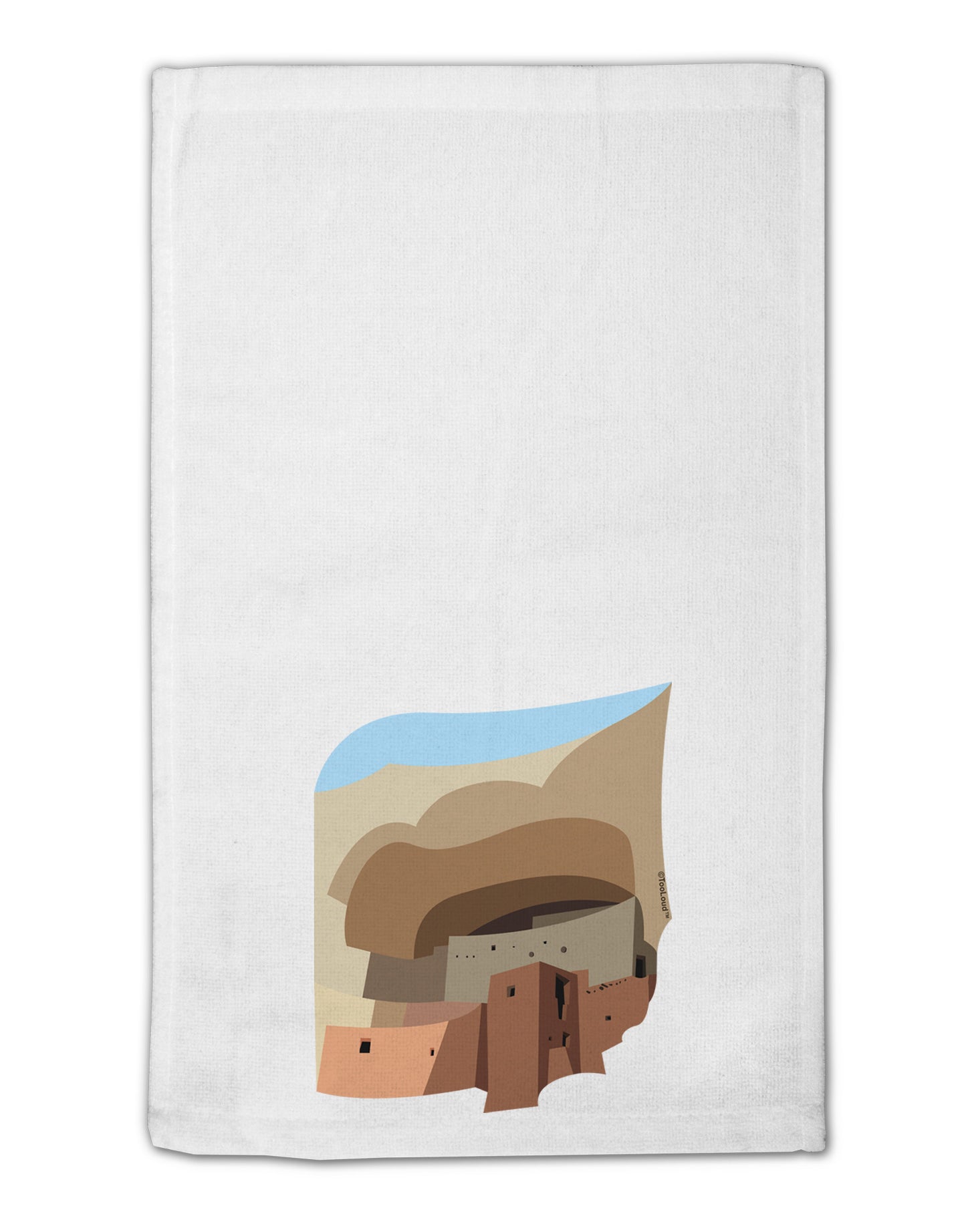 Montezuma Castle Artwork 11"x18" Dish Fingertip Towel-Fingertip Towel-TooLoud-White-Davson Sales