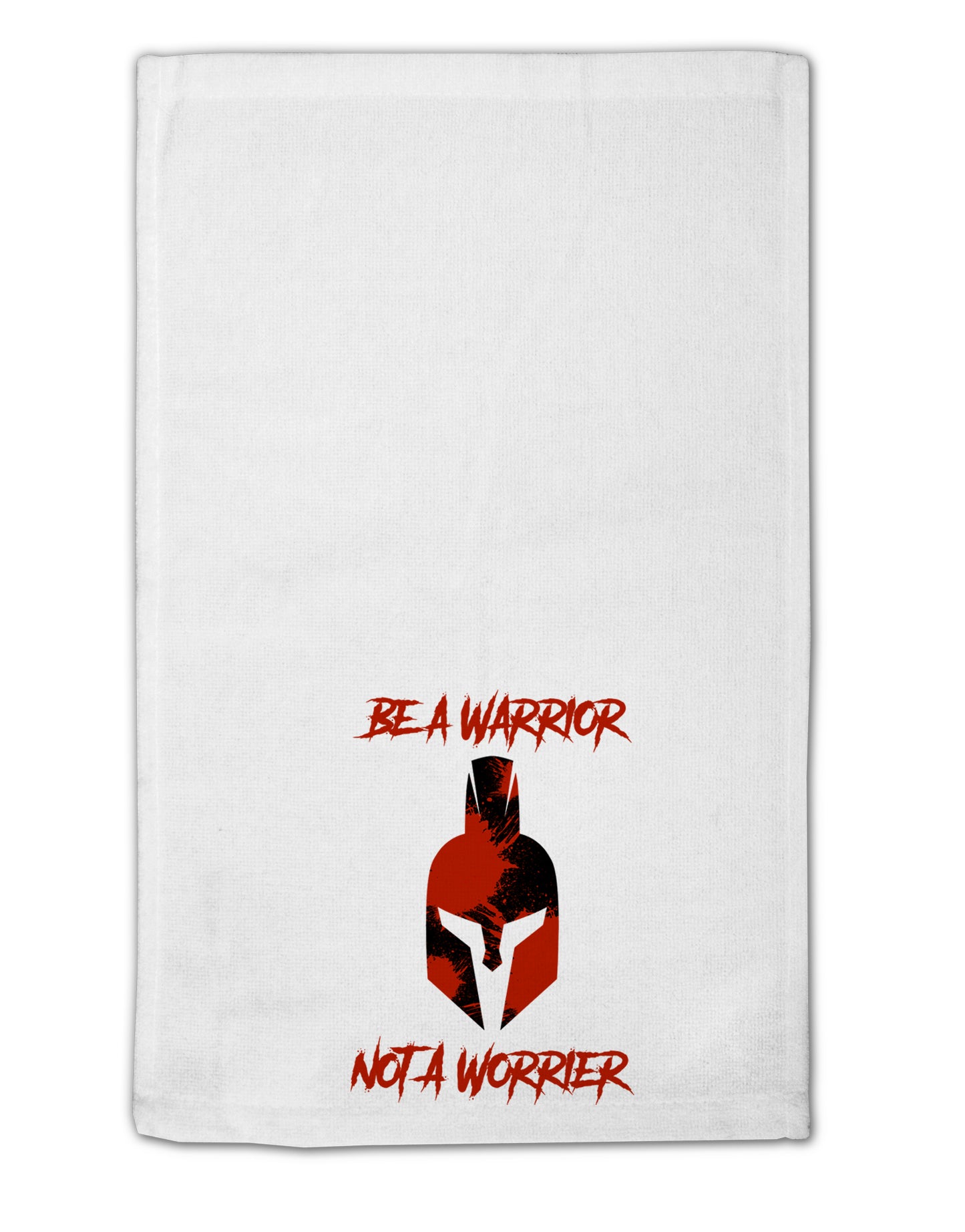 Be a Warrior Not a Worrier 11"x18" Dish Fingertip Towel by TooLoud-TooLoud-White-Davson Sales