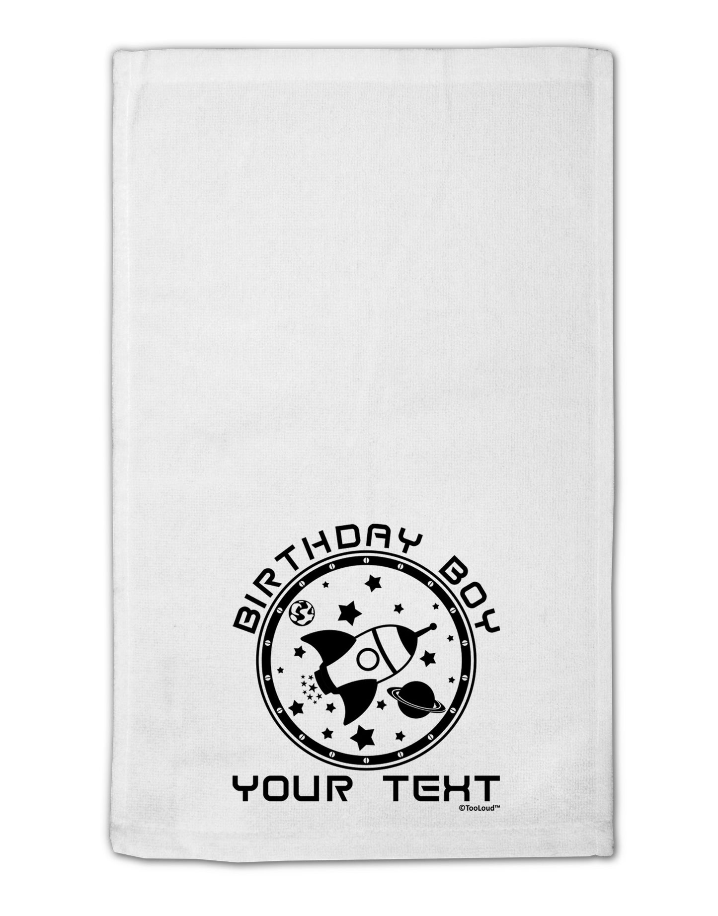 Personalized Birthday Boy Space with Customizable Name 11"x18" Dish Fingertip Towel-Fingertip Towel-TooLoud-White-Davson Sales
