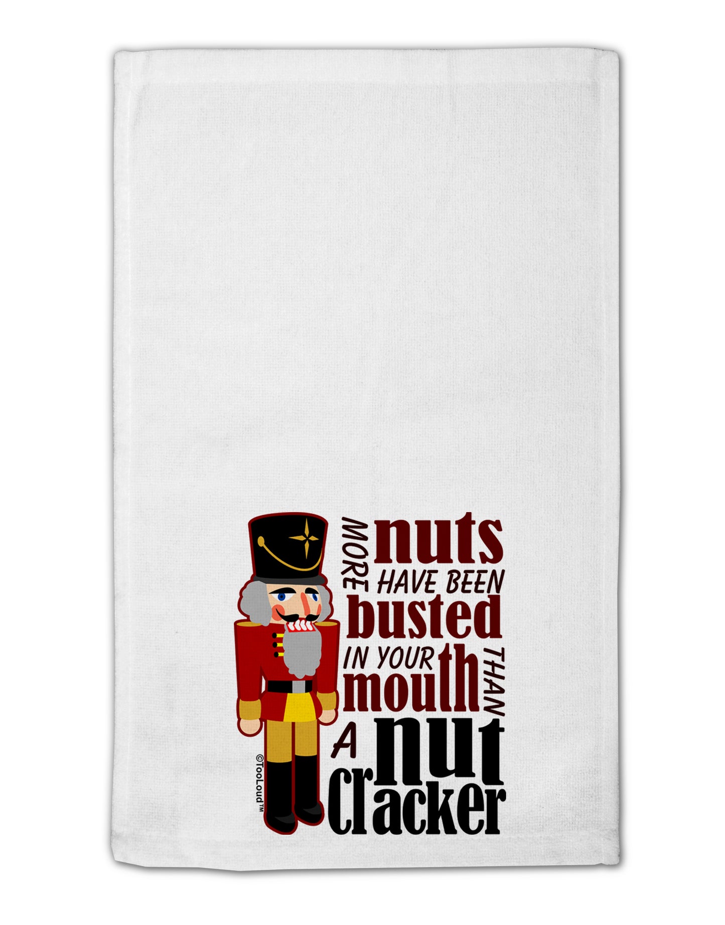 More Nuts Busted - Your Mouth 11"x18" Dish Fingertip Towel by TooLoud-TooLoud-White-Davson Sales