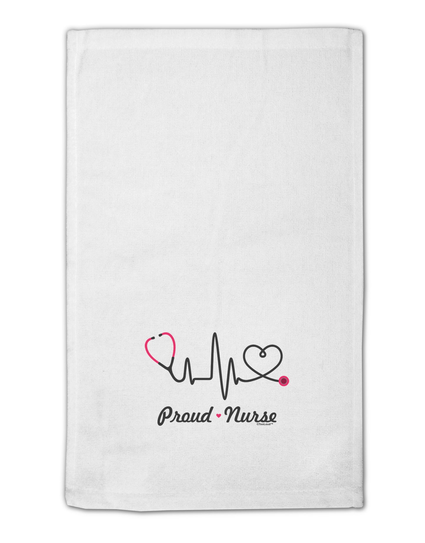 Stethoscope Heartbeat Text 11"x18" Dish Fingertip Towel-Fingertip Towel-TooLoud-White-Davson Sales