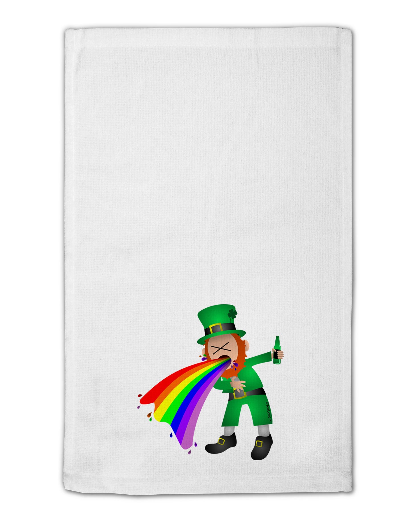 Puking Rainbow Leprechaun 11"x18" Dish Fingertip Towel-Fingertip Towel-TooLoud-White-Davson Sales