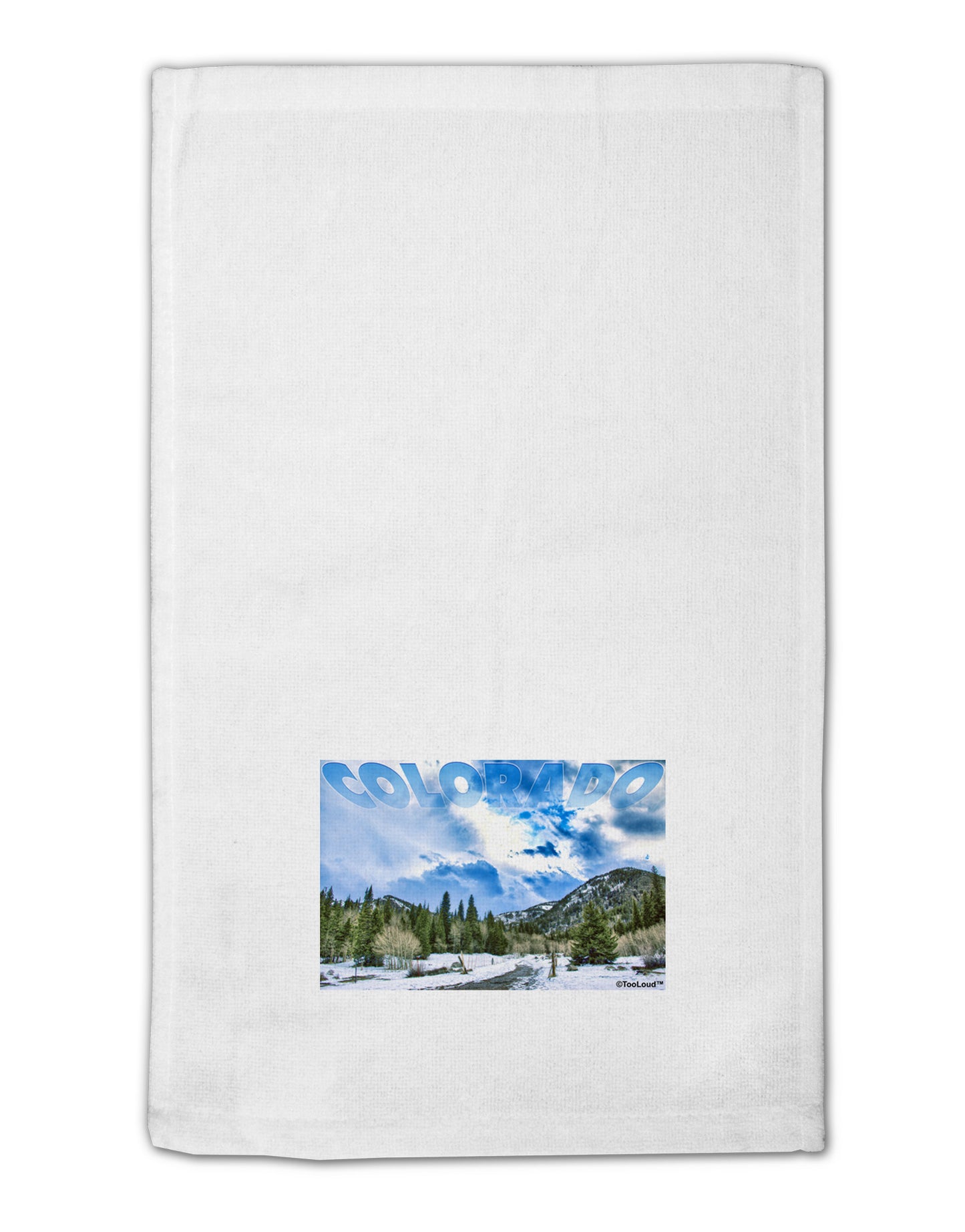 El Dora CO with Text 11"x18" Dish Fingertip Towel-Fingertip Towel-TooLoud-White-Davson Sales