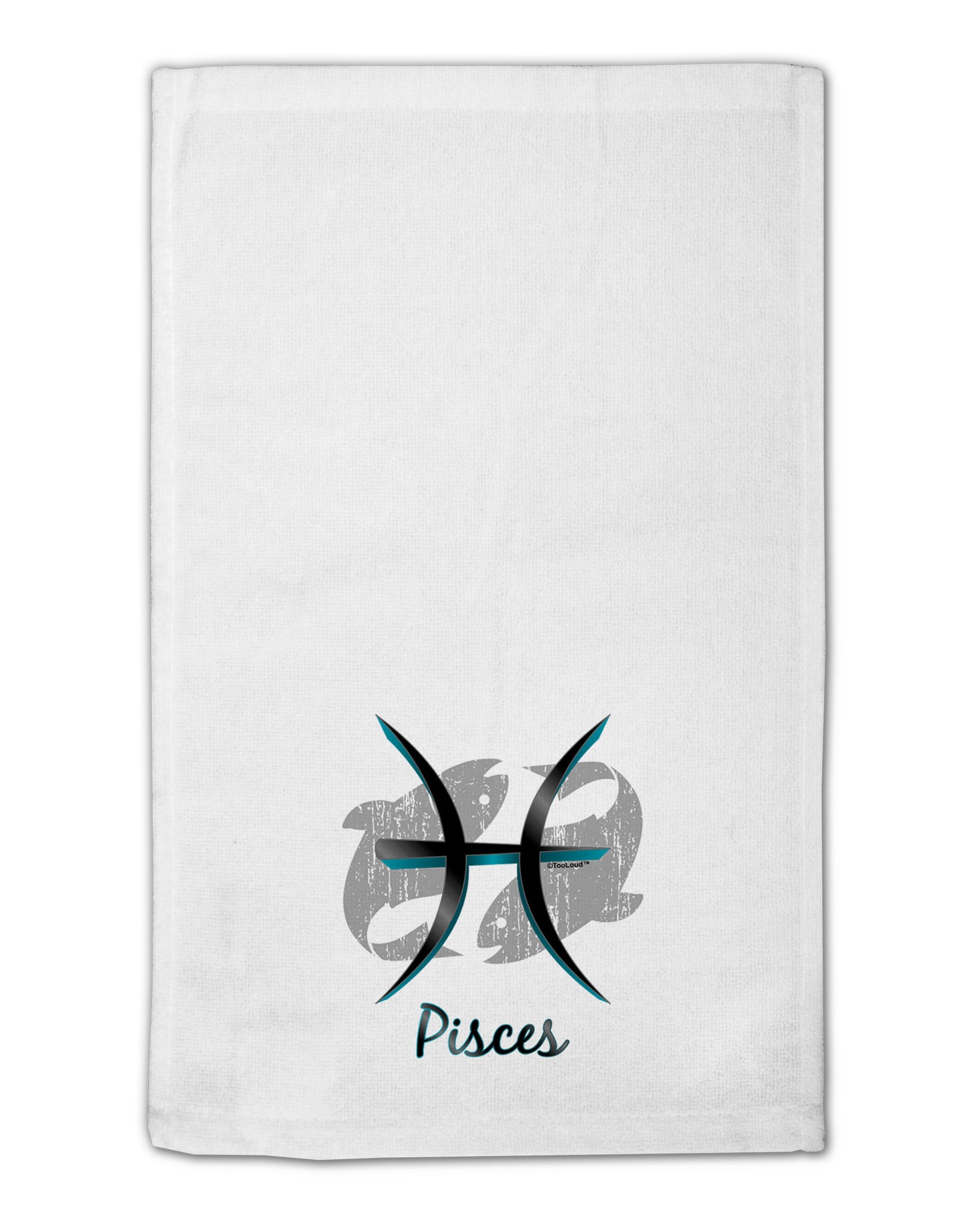 Pisces Symbol 11"x18" Dish Fingertip Towel-Fingertip Towel-TooLoud-White-Davson Sales