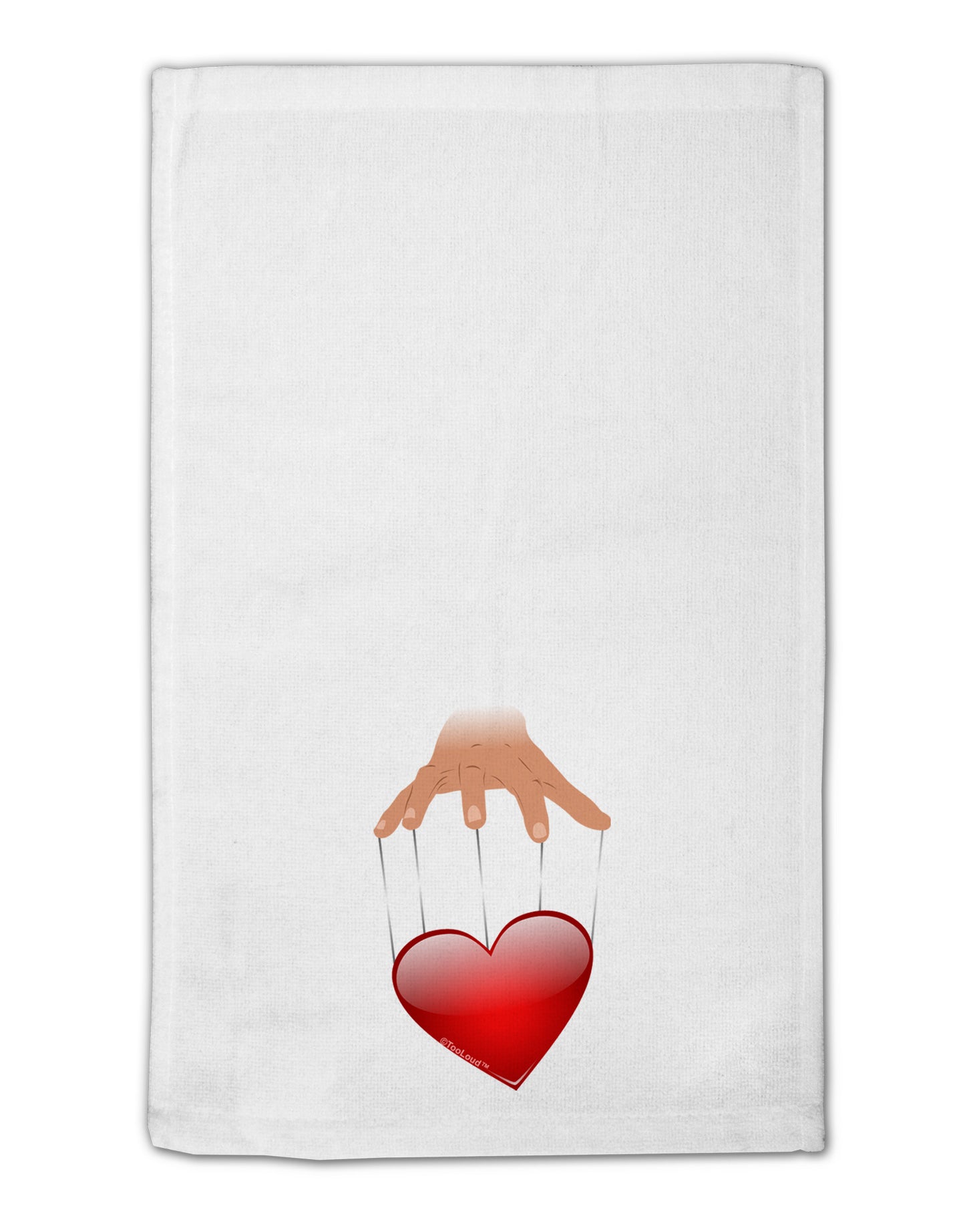 Heart on Puppet Strings 11"x18" Dish Fingertip Towel-Fingertip Towel-TooLoud-White-Davson Sales