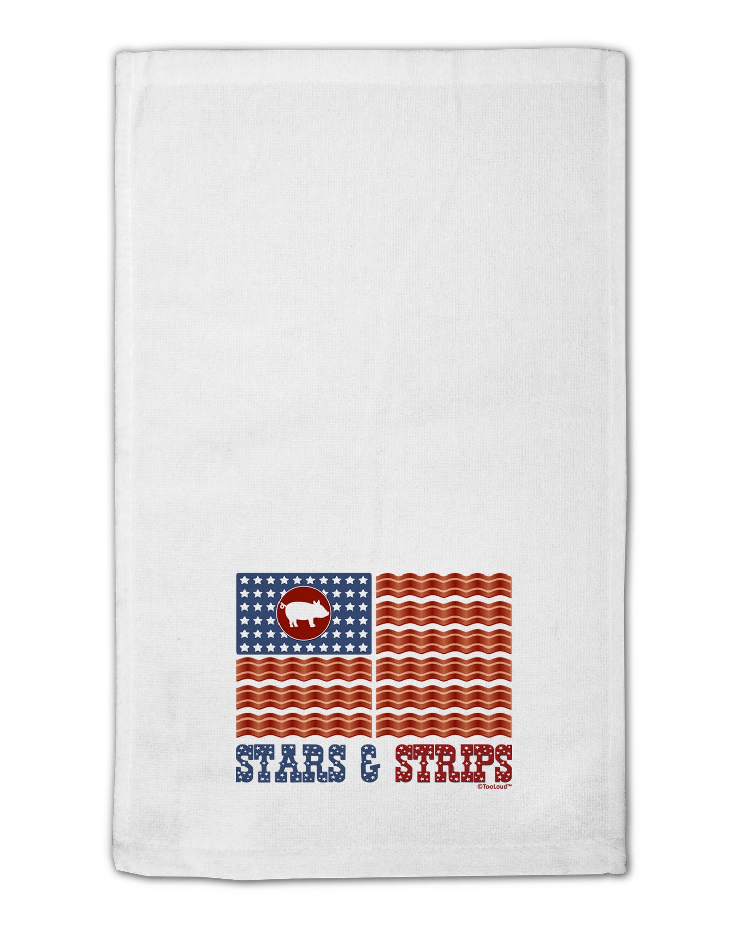 American Bacon Flag - Stars and Strips 11"x18" Dish Fingertip Towel-Fingertip Towel-TooLoud-White-Davson Sales
