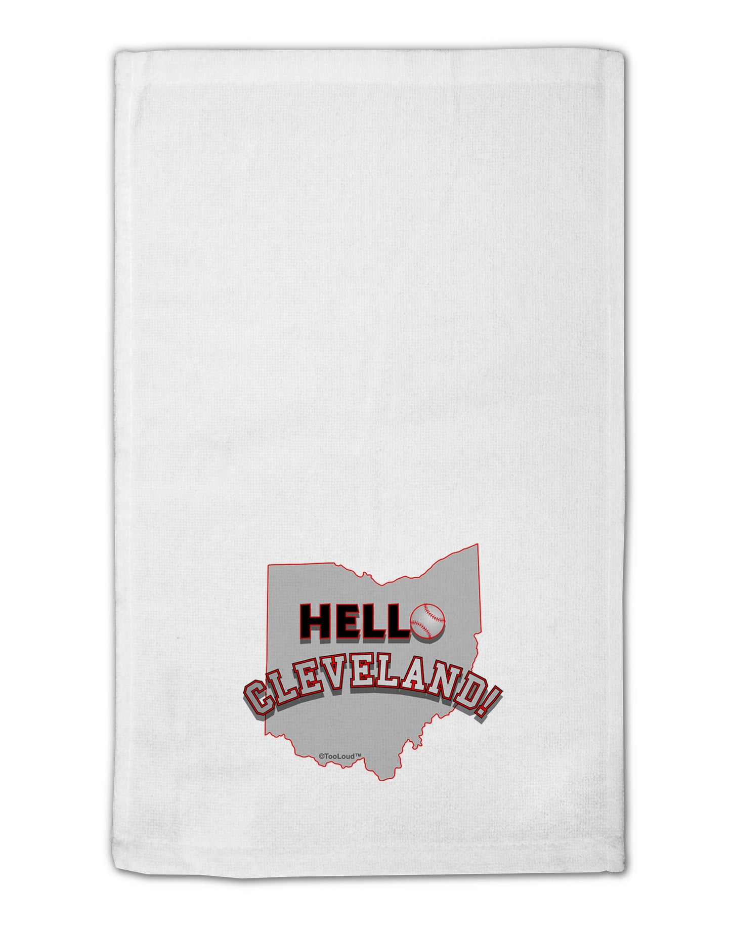 Hello Cleveland 11"x18" Dish Fingertip Towel-Fingertip Towel-TooLoud-White-Davson Sales