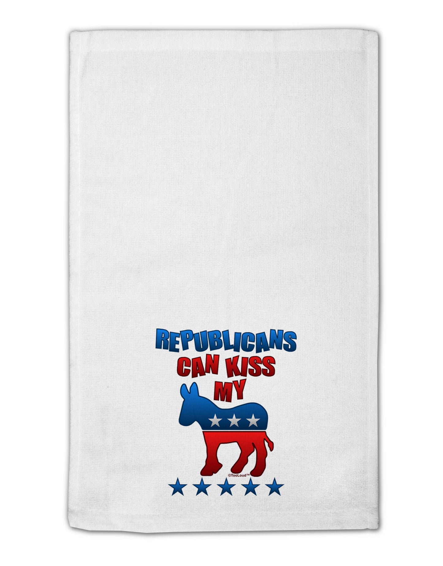 Republicans Can Kiss My - Democrat 11"x18" Dish Fingertip Towel-Fingertip Towel-TooLoud-White-Davson Sales