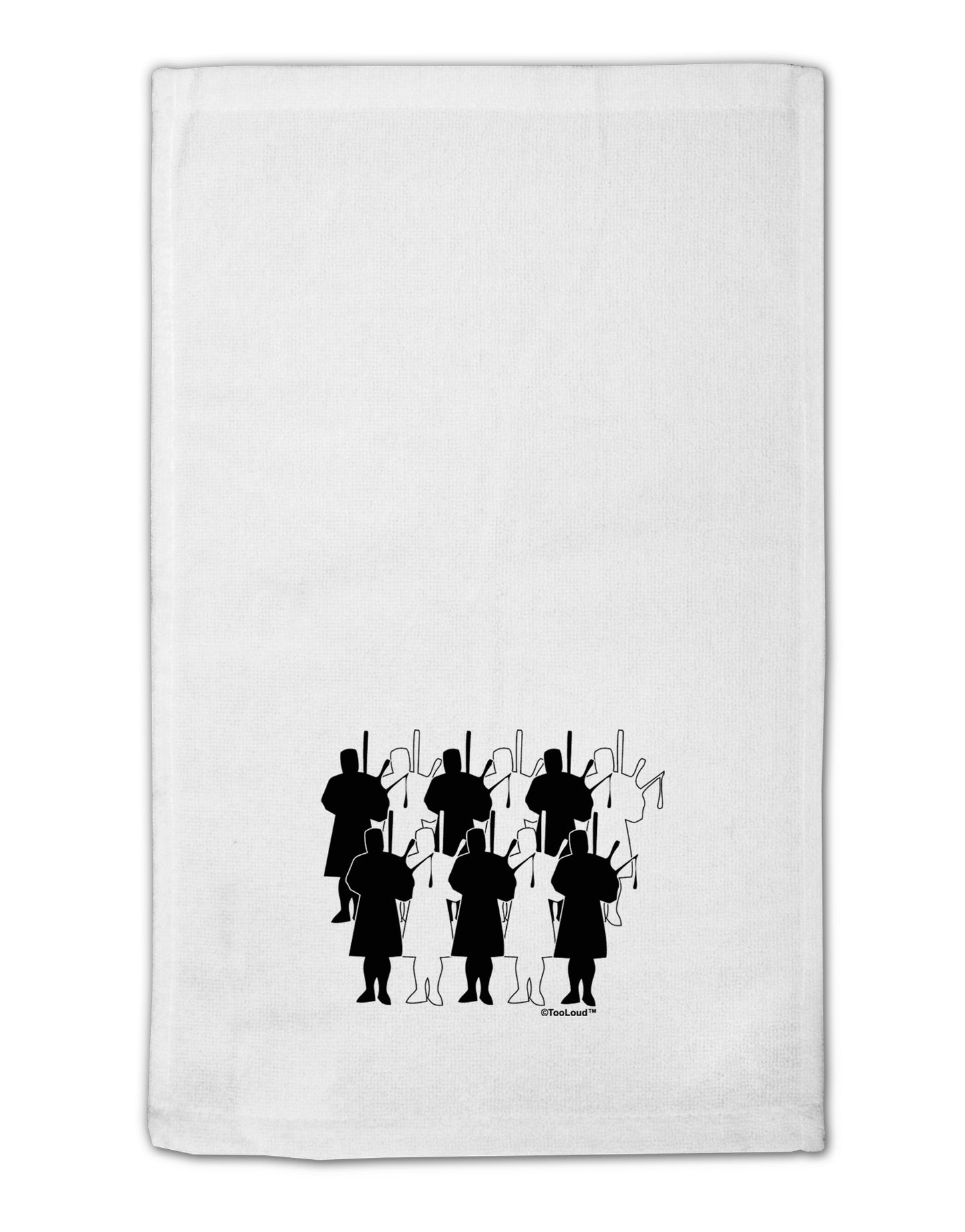 Eleven Pipers Piping 11"x18" Dish Fingertip Towel-Fingertip Towel-TooLoud-White-Davson Sales