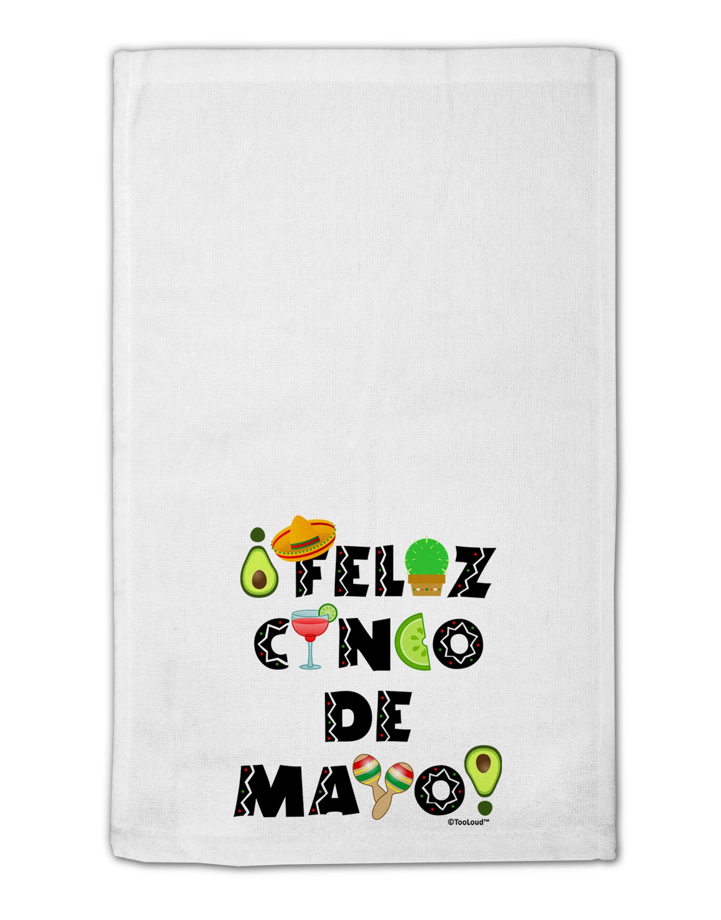 Feliz Cinco de Mayo - Fiesta Icons 11"x18" Dish Fingertip Towel by TooLoud-Fingertip Towel-TooLoud-White-Davson Sales