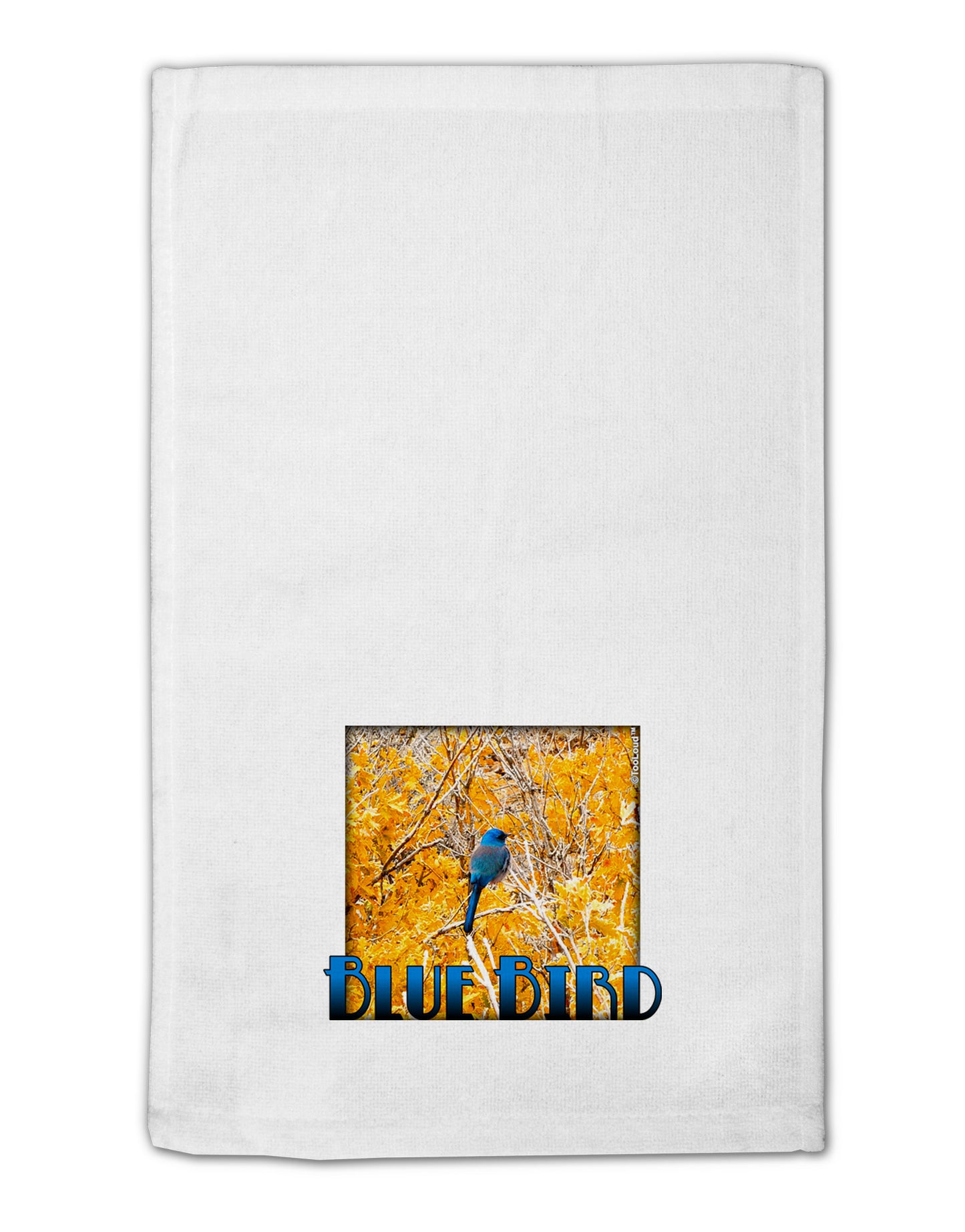 Blue Bird In Yellow Text 11"x18" Dish Fingertip Towel-Fingertip Towel-TooLoud-White-Davson Sales