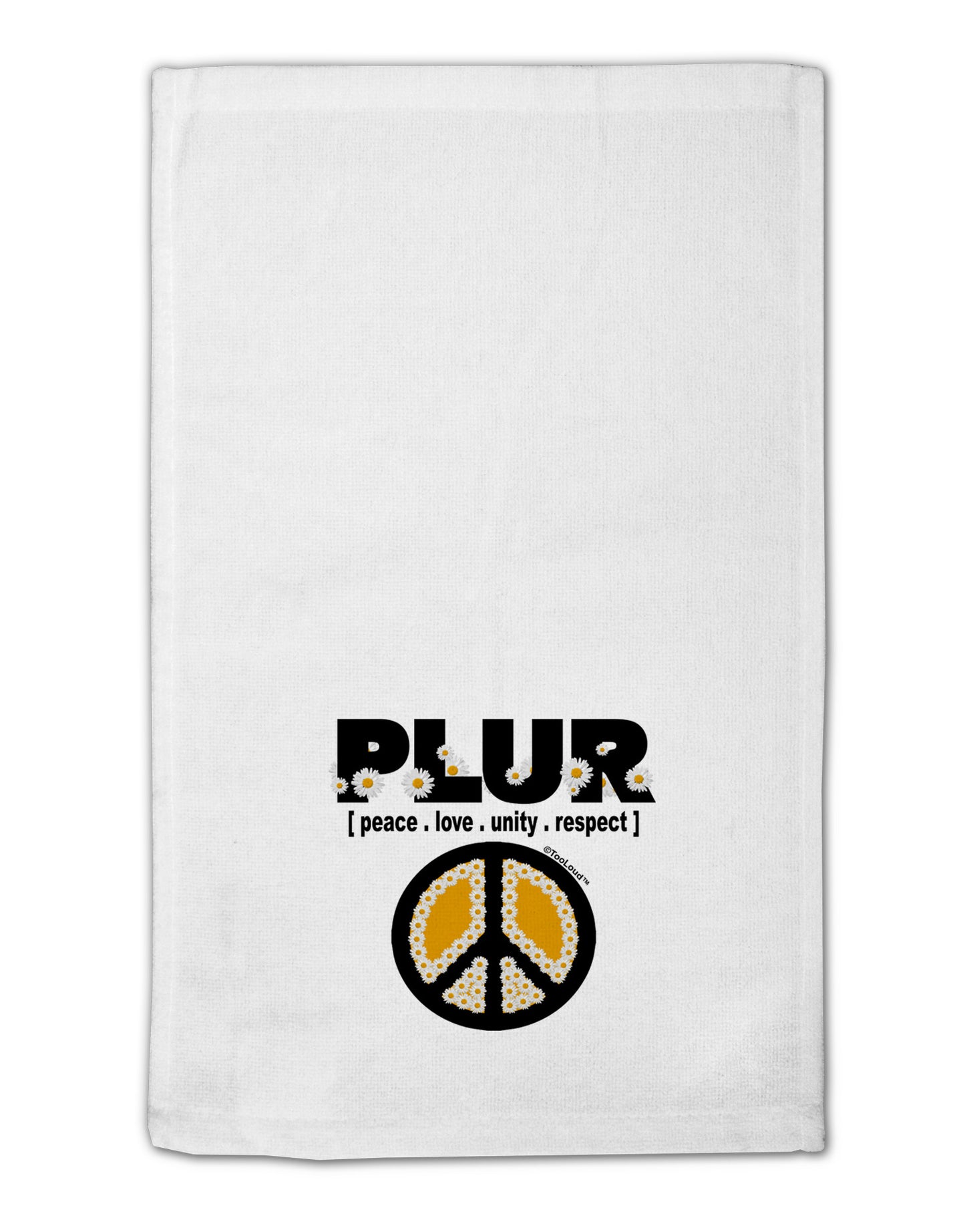 PLUR Daisies 11"x18" Dish Fingertip Towel-Fingertip Towel-TooLoud-White-Davson Sales