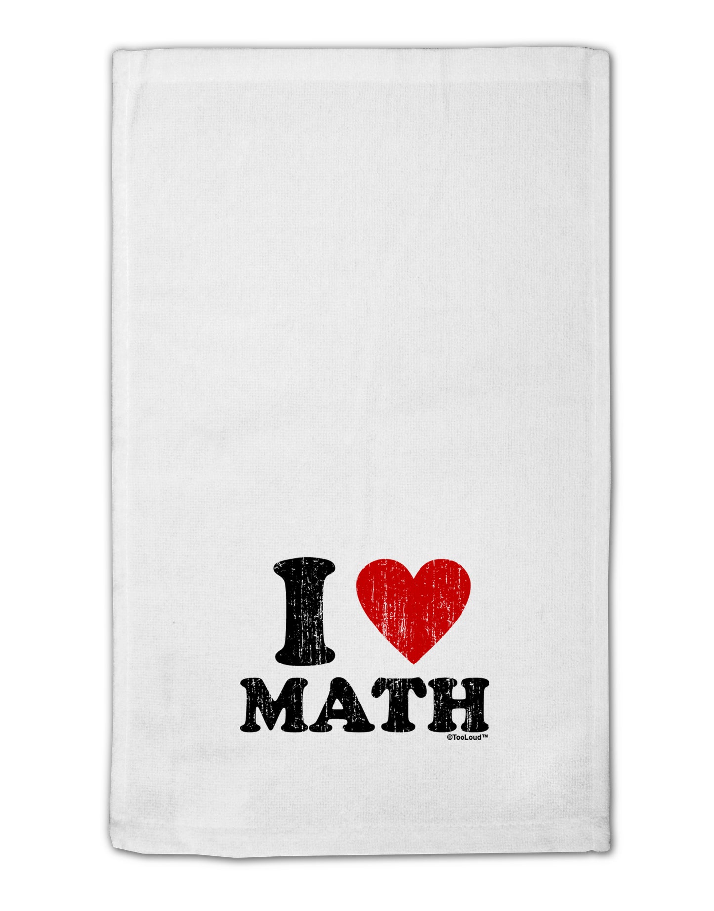 I Heart Math Distressed 11"x18" Dish Fingertip Towel by TooLoud-Fingertip Towel-TooLoud-White-Davson Sales