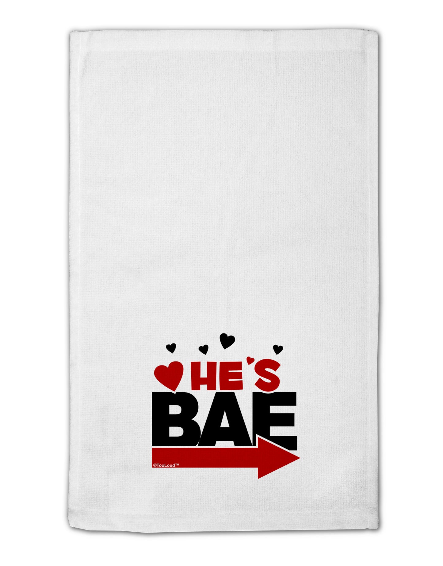 He's BAE - Right Arrow 11"x18" Dish Fingertip Towel-Fingertip Towel-TooLoud-White-Davson Sales