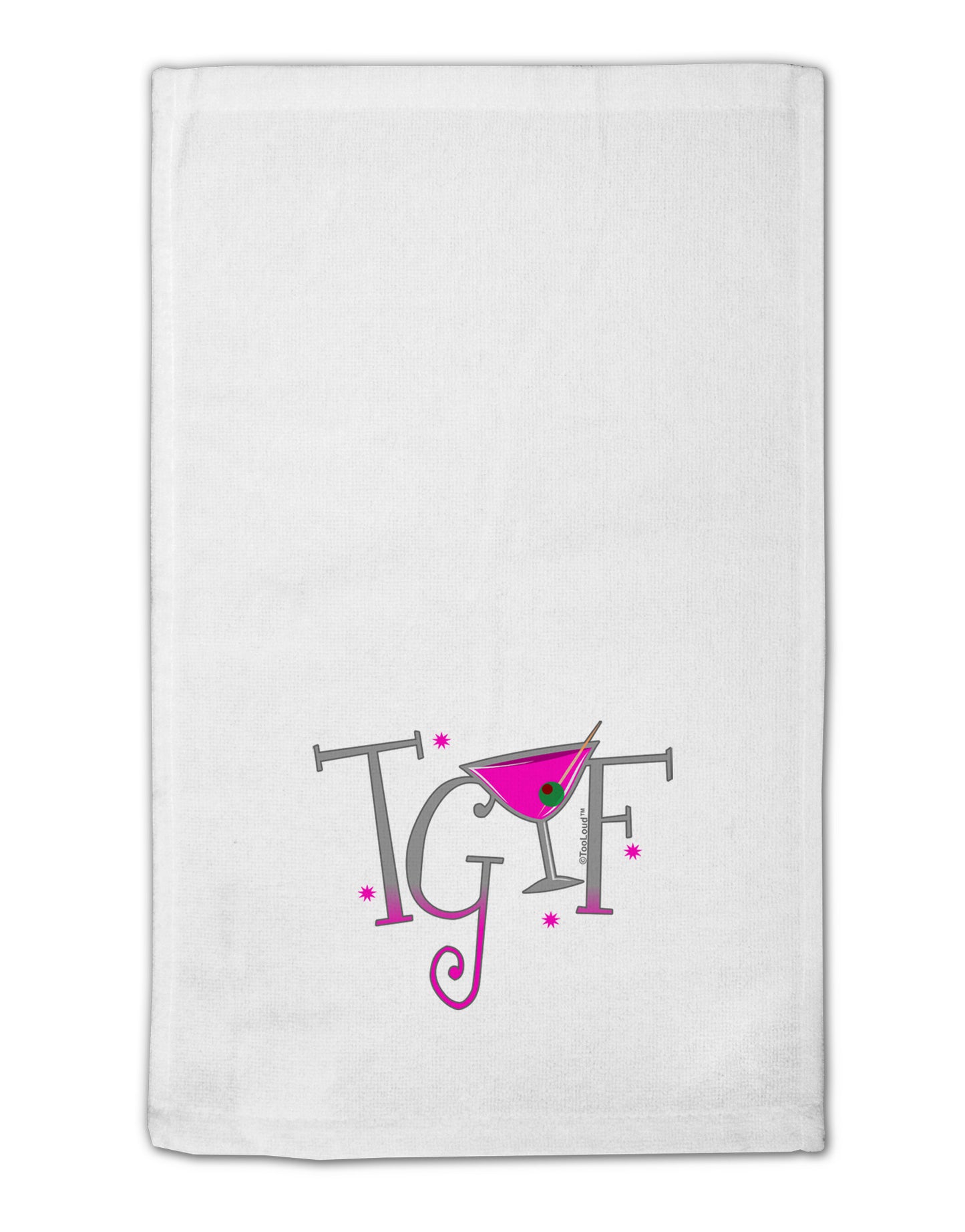 TGIF Martini 11"x18" Dish Fingertip Towel-Fingertip Towel-TooLoud-White-Davson Sales