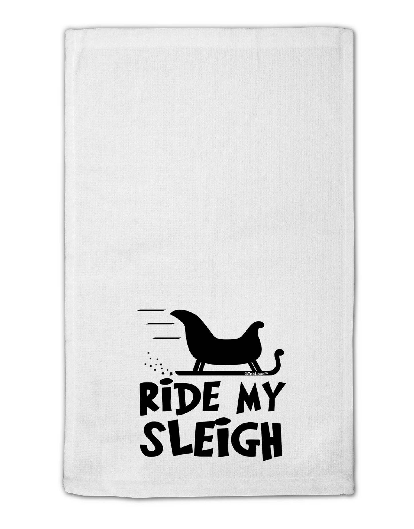 Ride My Sleigh BnW 11"x18" Dish Fingertip Towel-Fingertip Towel-TooLoud-White-Davson Sales