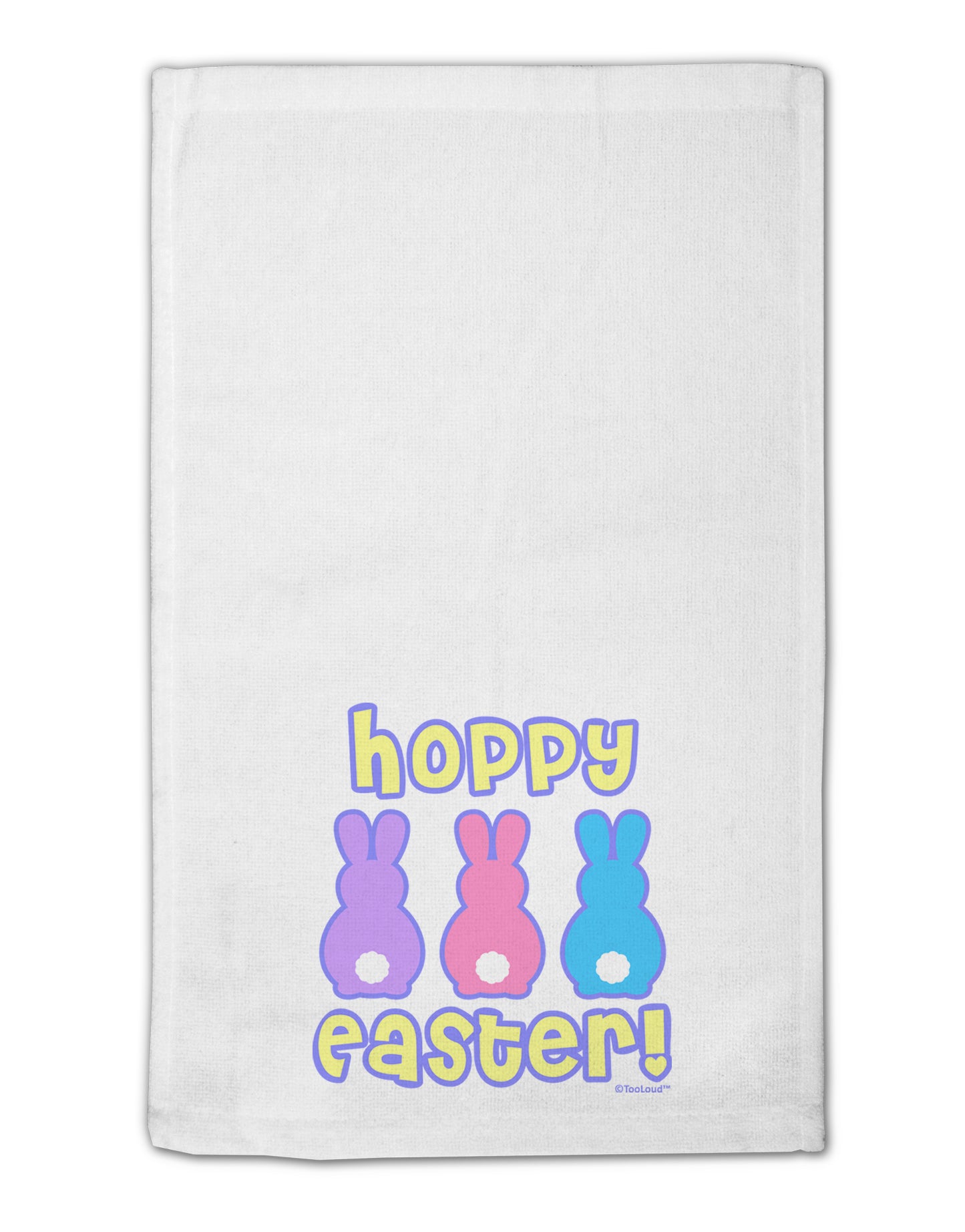 Three Easter Bunnies - Hoppy Easter 11"x18" Dish Fingertip Towel by TooLoud-Fingertip Towel-TooLoud-White-Davson Sales