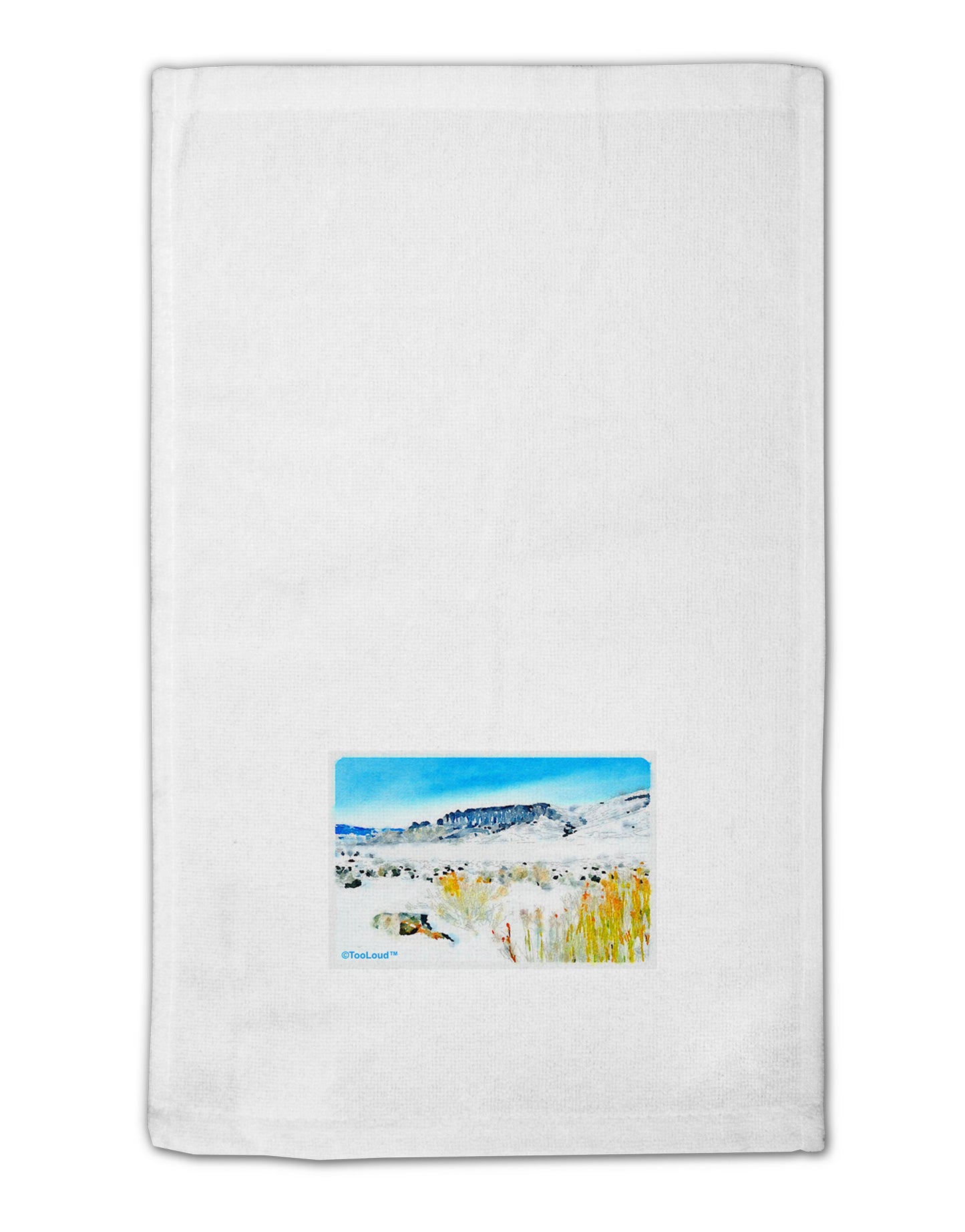 CO Snow Scene Watercolor 11"x18" Dish Fingertip Towel-Fingertip Towel-TooLoud-White-Davson Sales