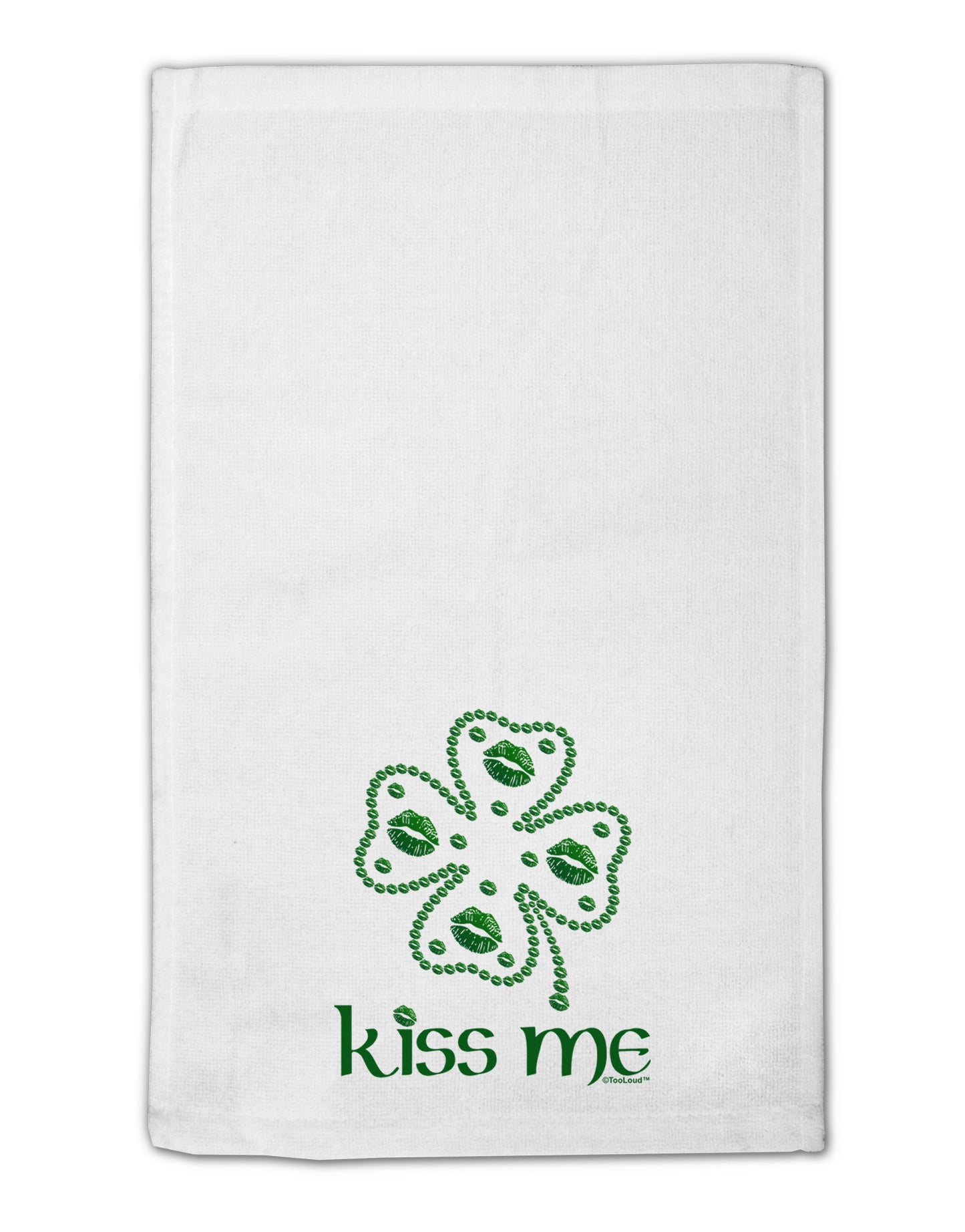 Kiss Me Clover 11"x18" Dish Fingertip Towel-Fingertip Towel-TooLoud-White-Davson Sales