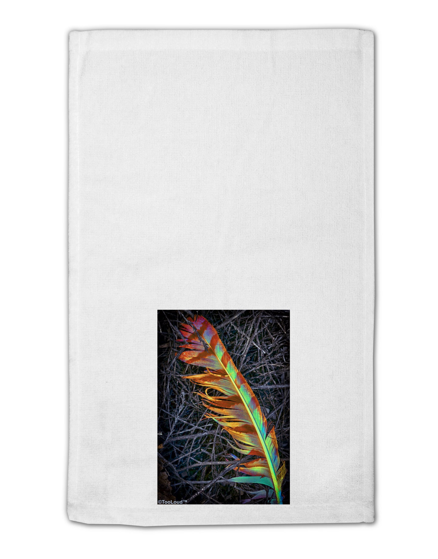 Rainbow Feather 11"x18" Dish Fingertip Towel-Fingertip Towel-TooLoud-White-Davson Sales