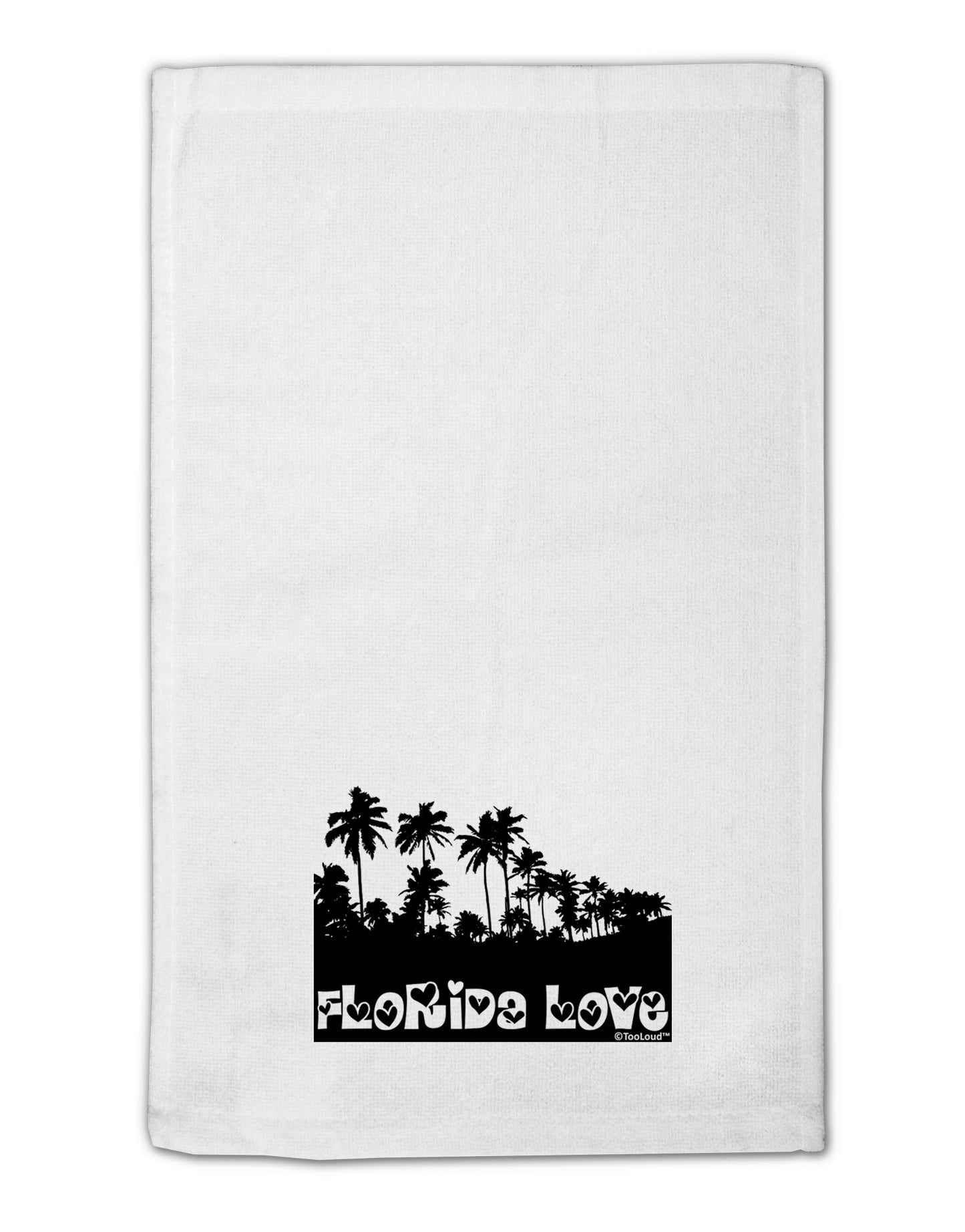 Florida Love - Palm Trees Cutout Design 11"x18" Dish Fingertip Towel by TooLoud-Fingertip Towel-TooLoud-White-Davson Sales