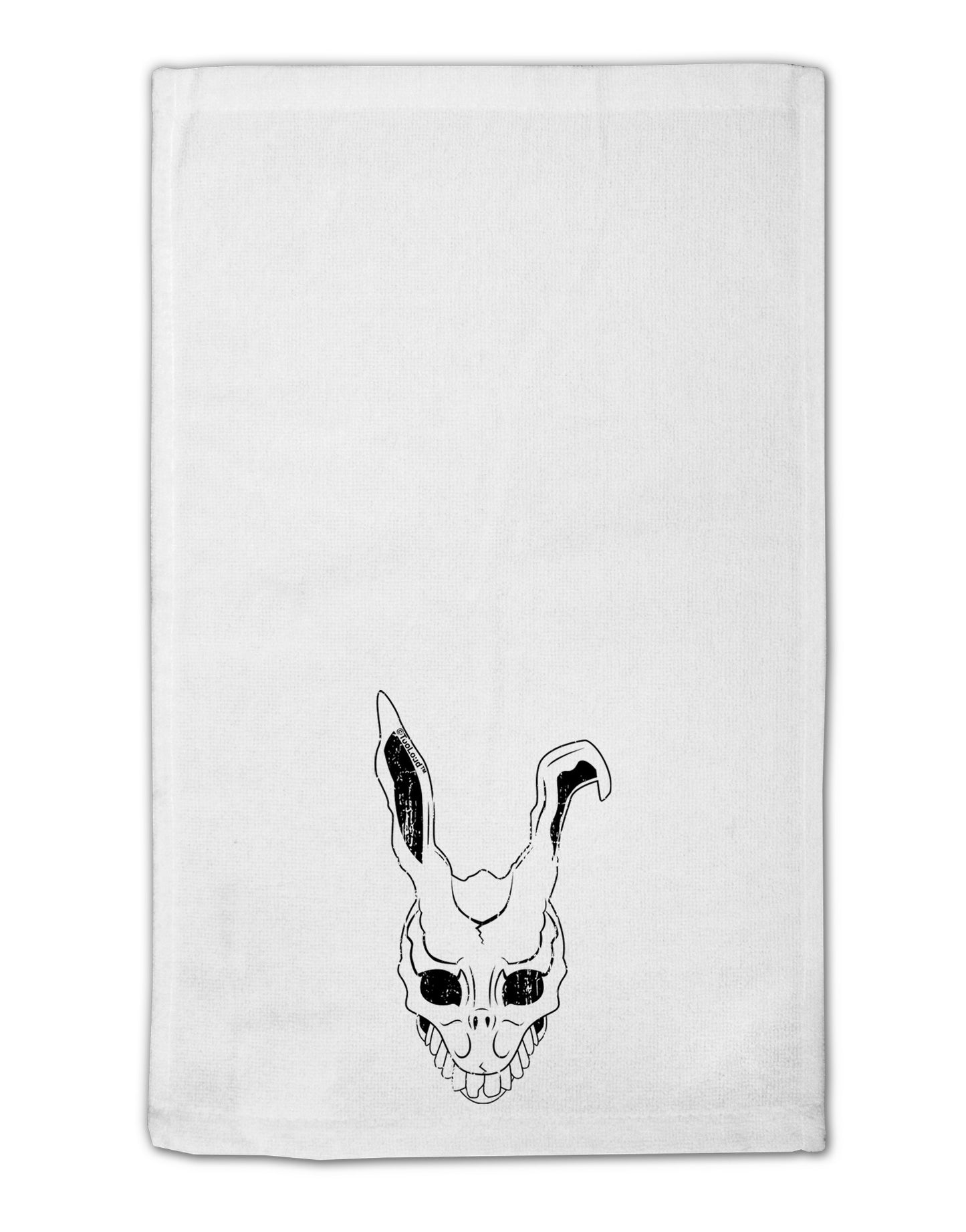 Scary Bunny Face White Distressed 11"x18" Dish Fingertip Towel-Fingertip Towel-TooLoud-White-Davson Sales