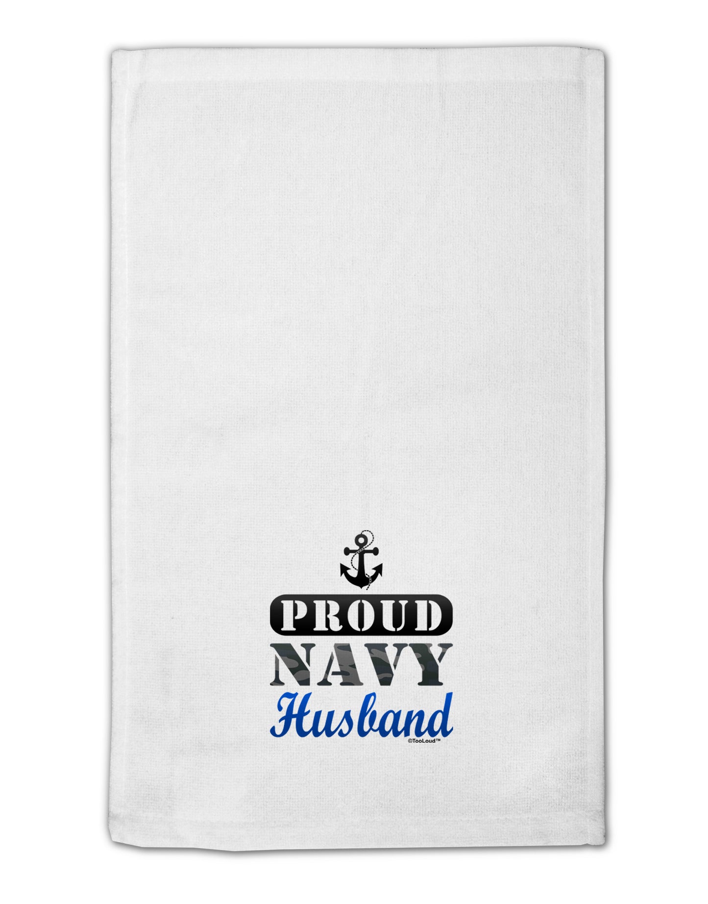 Proud Navy Husband 11"x18" Dish Fingertip Towel-Fingertip Towel-TooLoud-White-Davson Sales