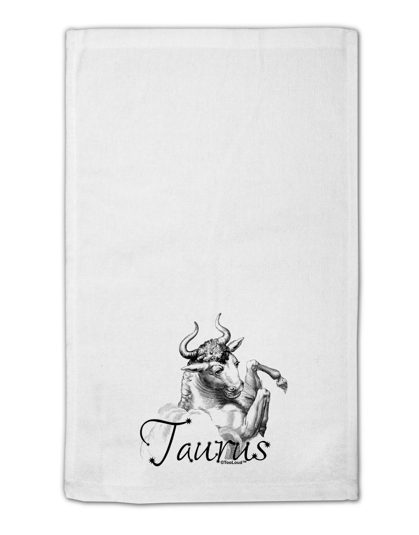 Taurus Illustration 11"x18" Dish Fingertip Towel-Fingertip Towel-TooLoud-White-Davson Sales