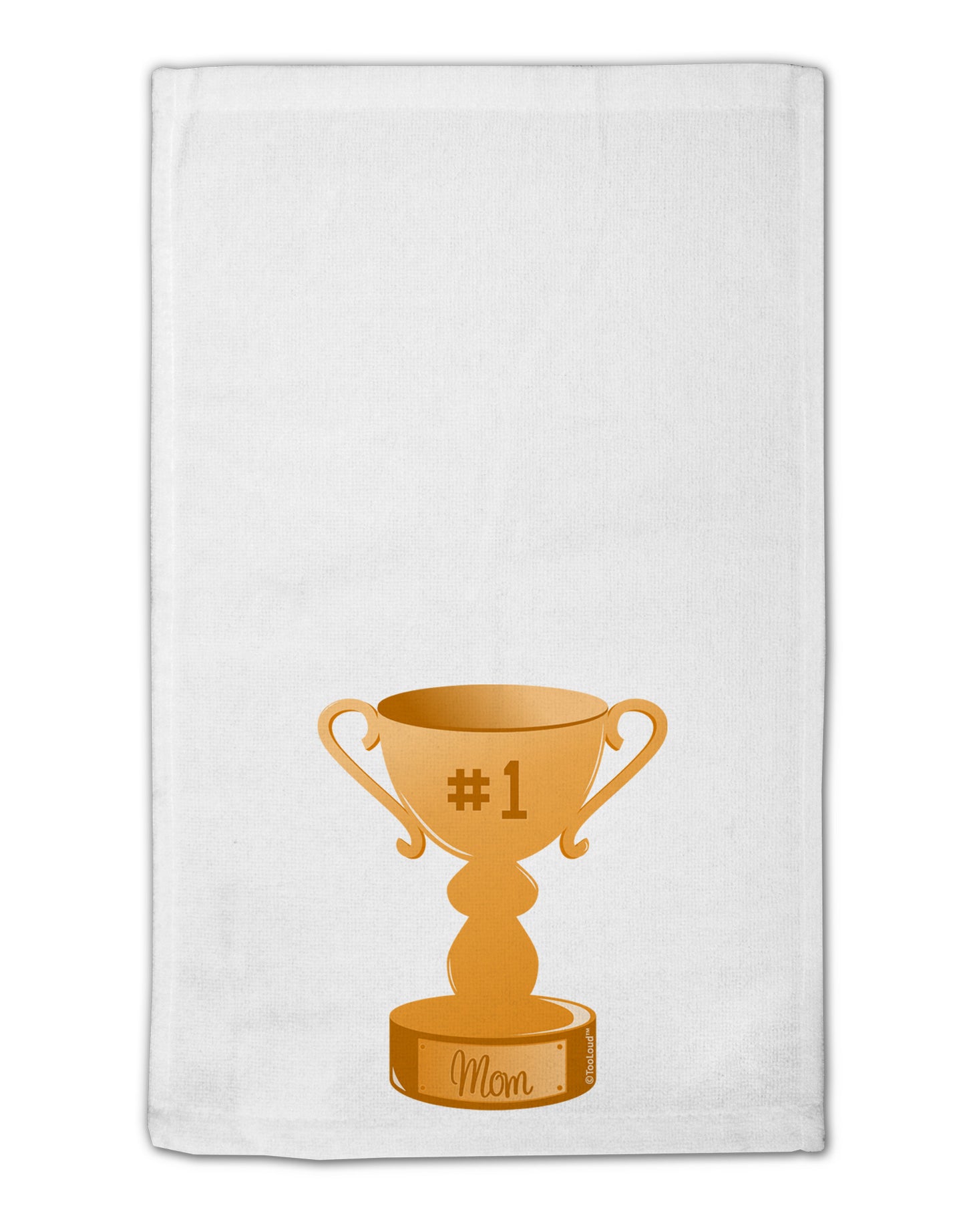 Number One Mom Trophy 11"x18" Dish Fingertip Towel by TooLoud-Fingertip Towel-TooLoud-White-Davson Sales