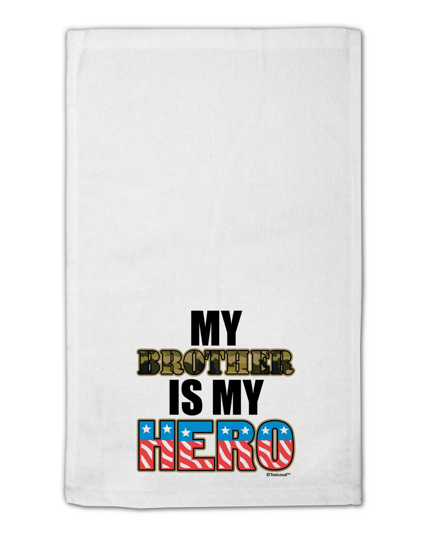 My Brother is My Hero - Armed Forces 11"x18" Dish Fingertip Towel by TooLoud-Fingertip Towel-TooLoud-White-Davson Sales