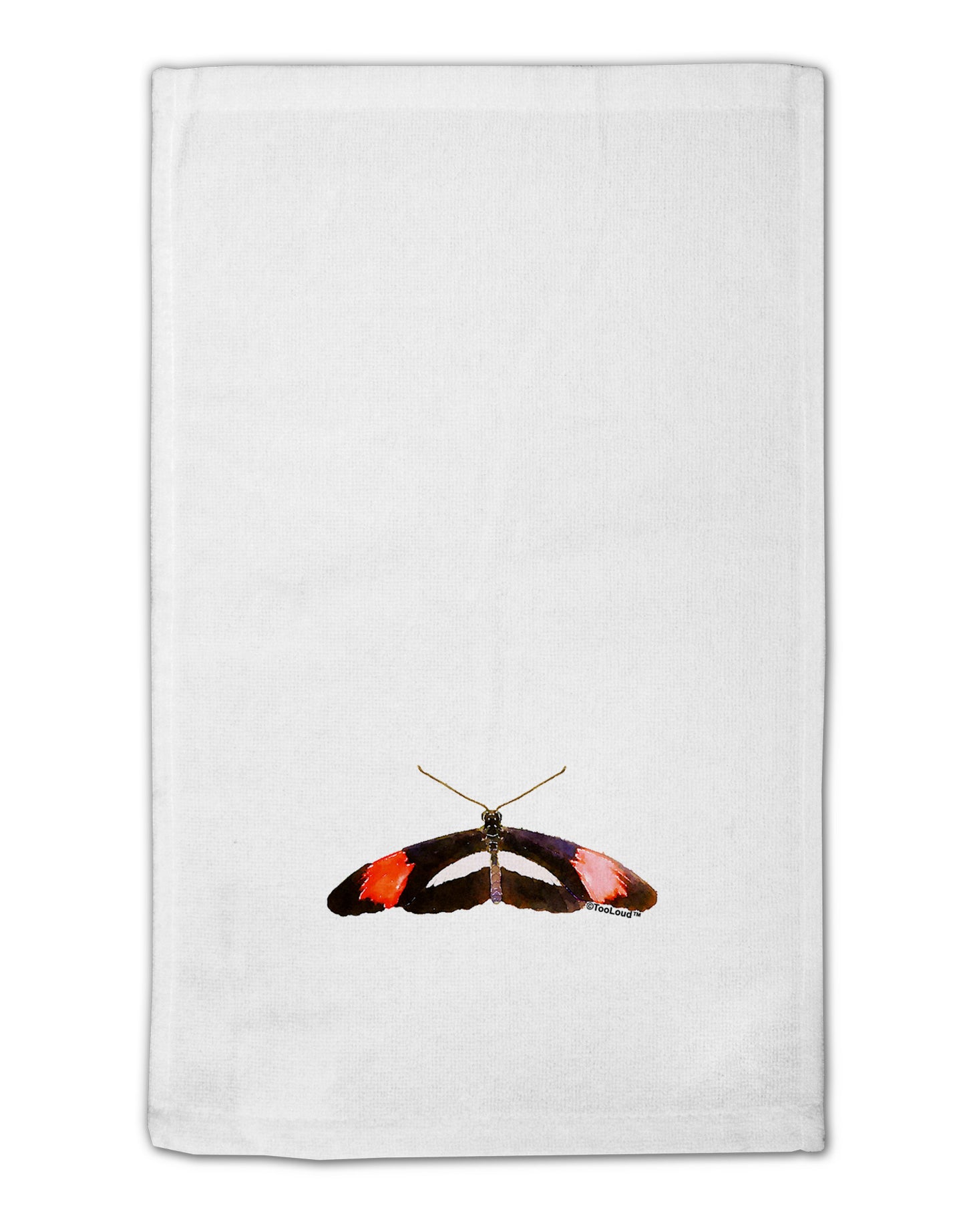 TooLoud Watercolor Butterfly Black 11"x18" Dish Fingertip Towel-Fingertip Towel-TooLoud-White-Davson Sales