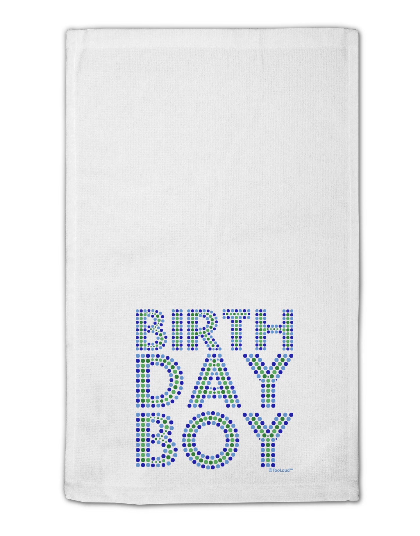 Birthday Boy - Blue and Green Dots 11"x18" Dish Fingertip Towel by TooLoud-Fingertip Towel-TooLoud-White-Davson Sales