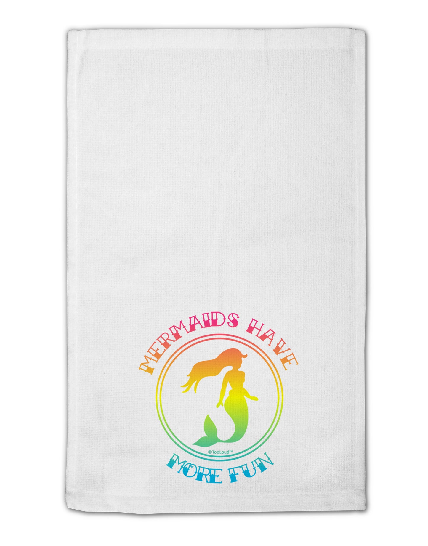 Mermaids Have More Fun - Beachy Colors 11"x18" Dish Fingertip Towel-Fingertip Towel-TooLoud-White-Davson Sales