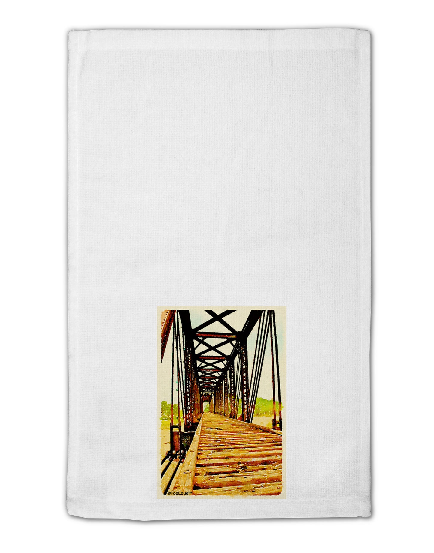 Colorado Bridge Watercolor 11"x18" Dish Fingertip Towel-Fingertip Towel-TooLoud-White-Davson Sales