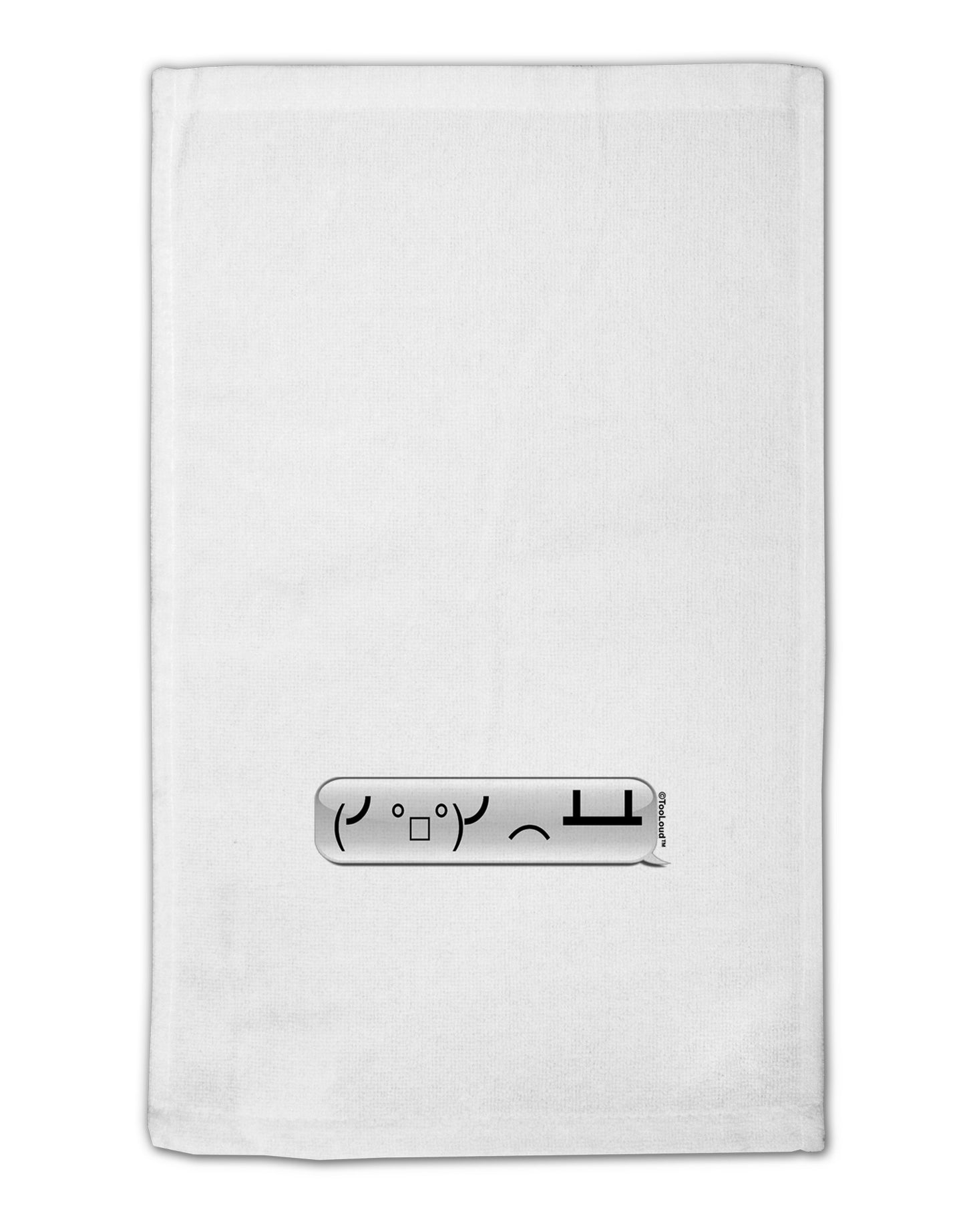 Table Flip Text Bubble 11"x18" Dish Fingertip Towel-Fingertip Towel-TooLoud-White-Davson Sales