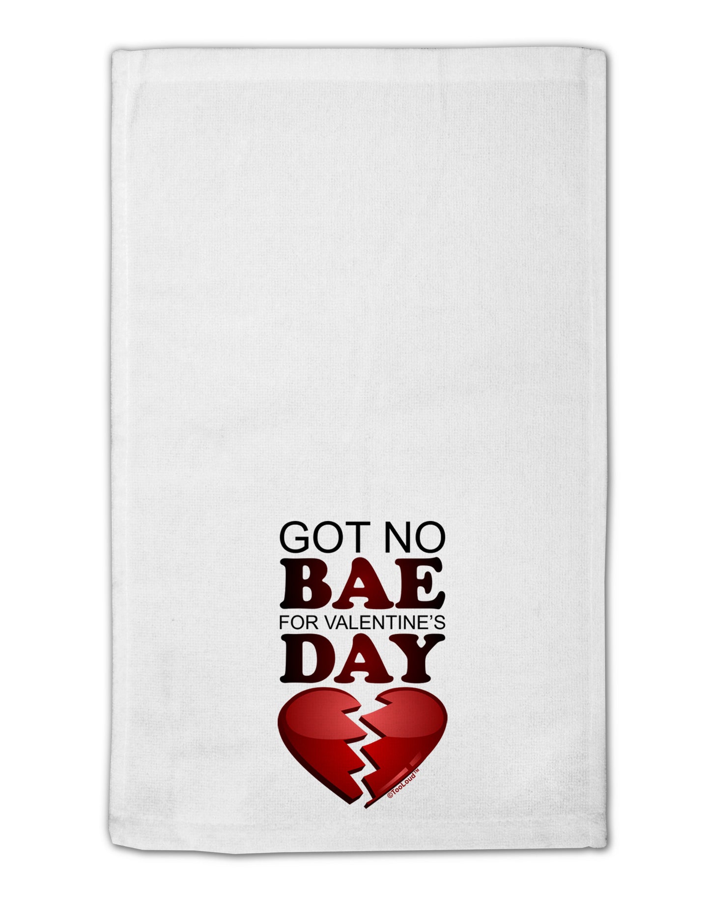 No Bae For Valentine's Day 11"x18" Dish Fingertip Towel-Fingertip Towel-TooLoud-White-Davson Sales