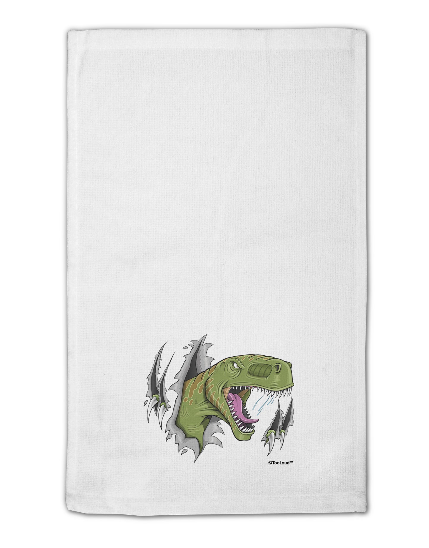 Green Dinosaur Breaking Free 11"x18" Dish Fingertip Towel by TooLoud-Fingertip Towel-TooLoud-White-Davson Sales