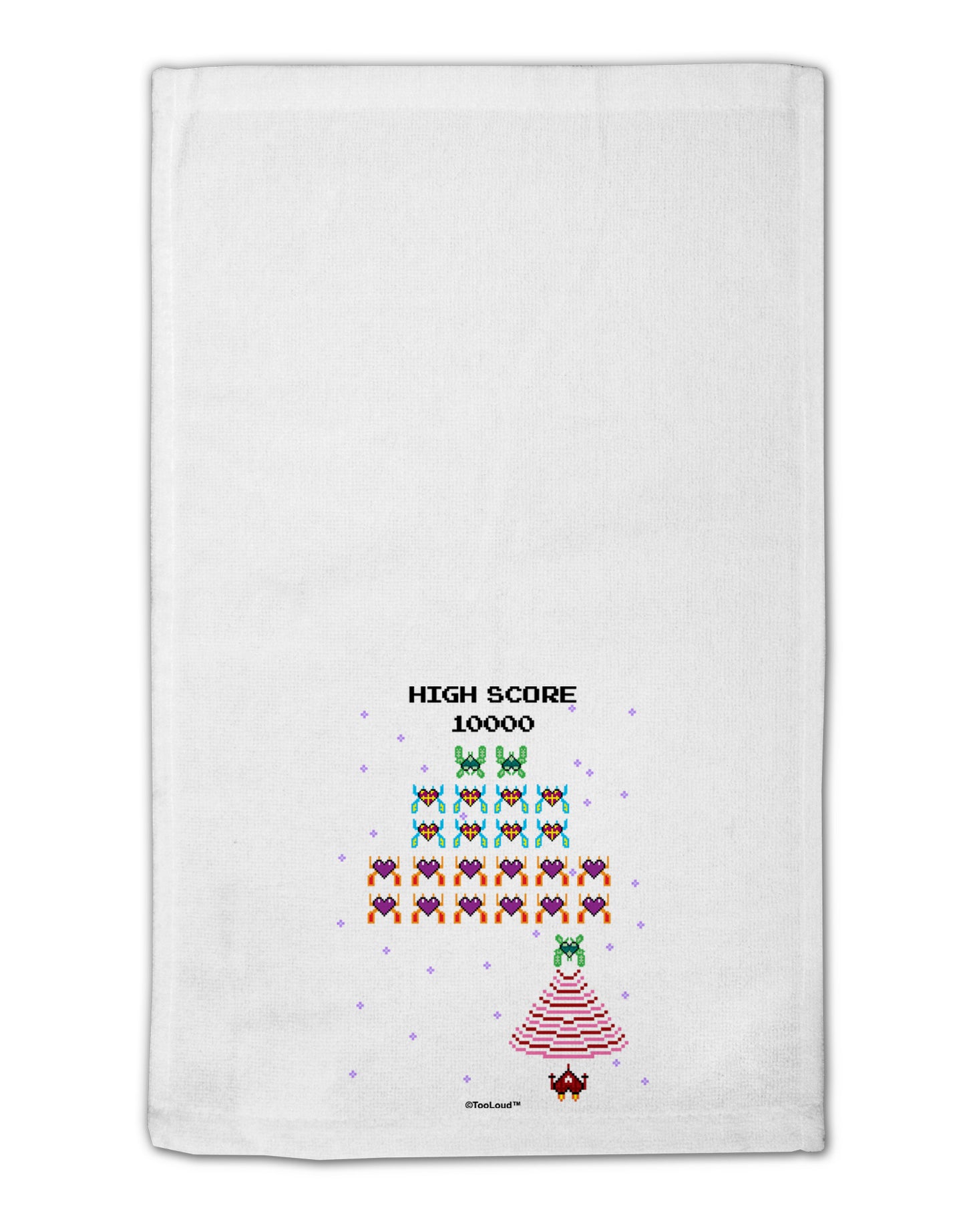 Retro Heart Fighter 11"x18" Dish Fingertip Towel-Fingertip Towel-TooLoud-White-Davson Sales