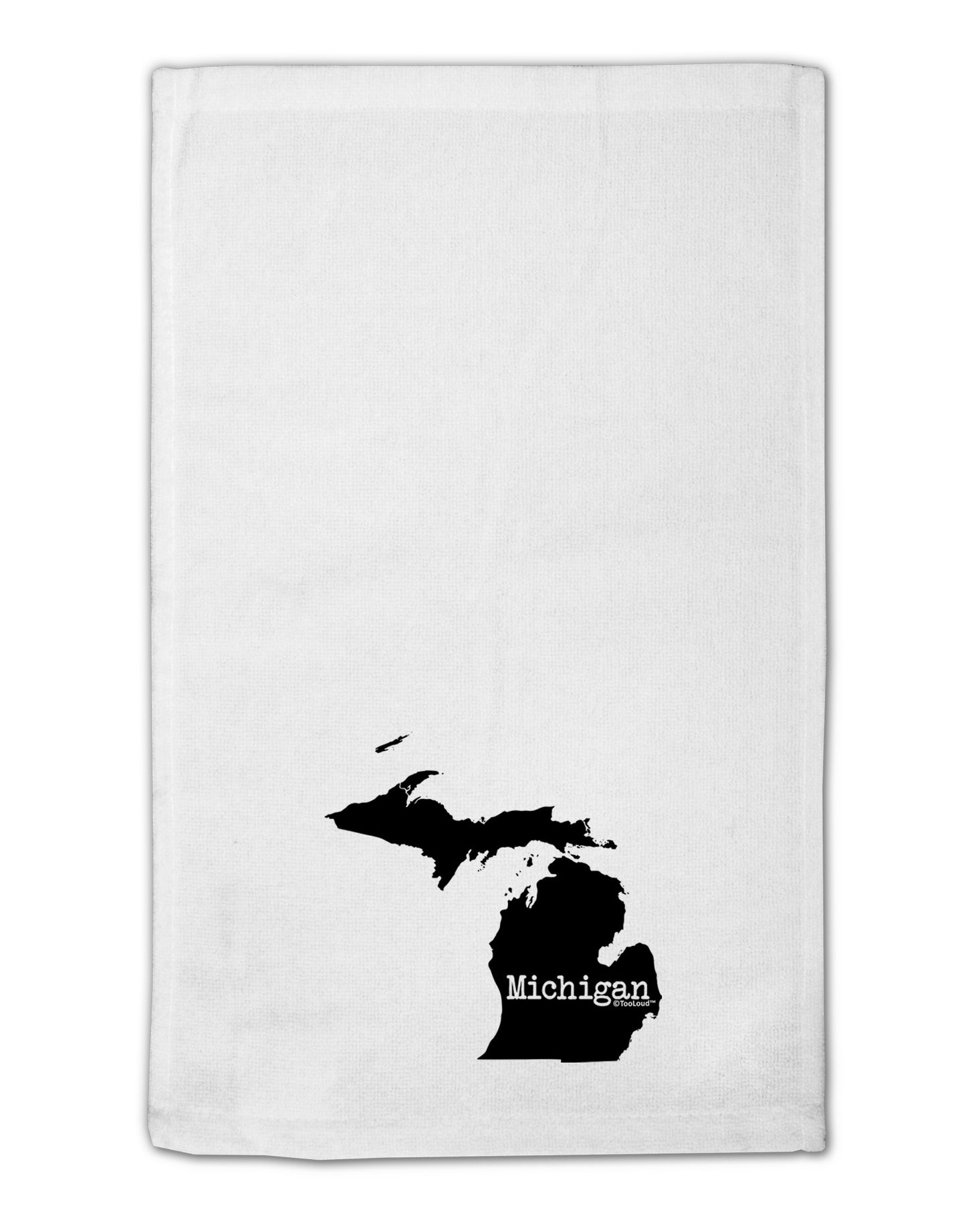 Michigan - United States Shape 11"x18" Dish Fingertip Towel-Fingertip Towel-TooLoud-White-Davson Sales