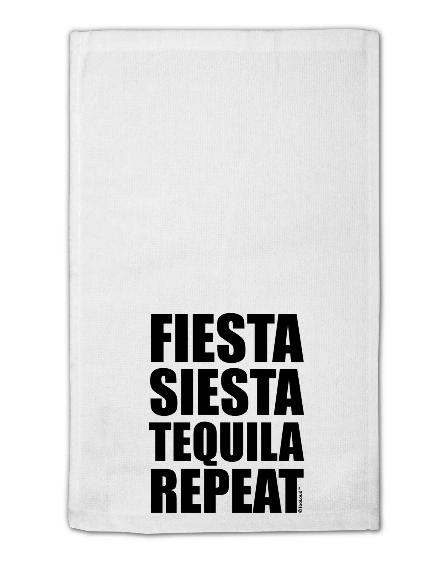 Fiesta Siesta Tequila Repeat 11"x18" Dish Fingertip Towel by TooLoud-Fingertip Towel-TooLoud-White-Davson Sales