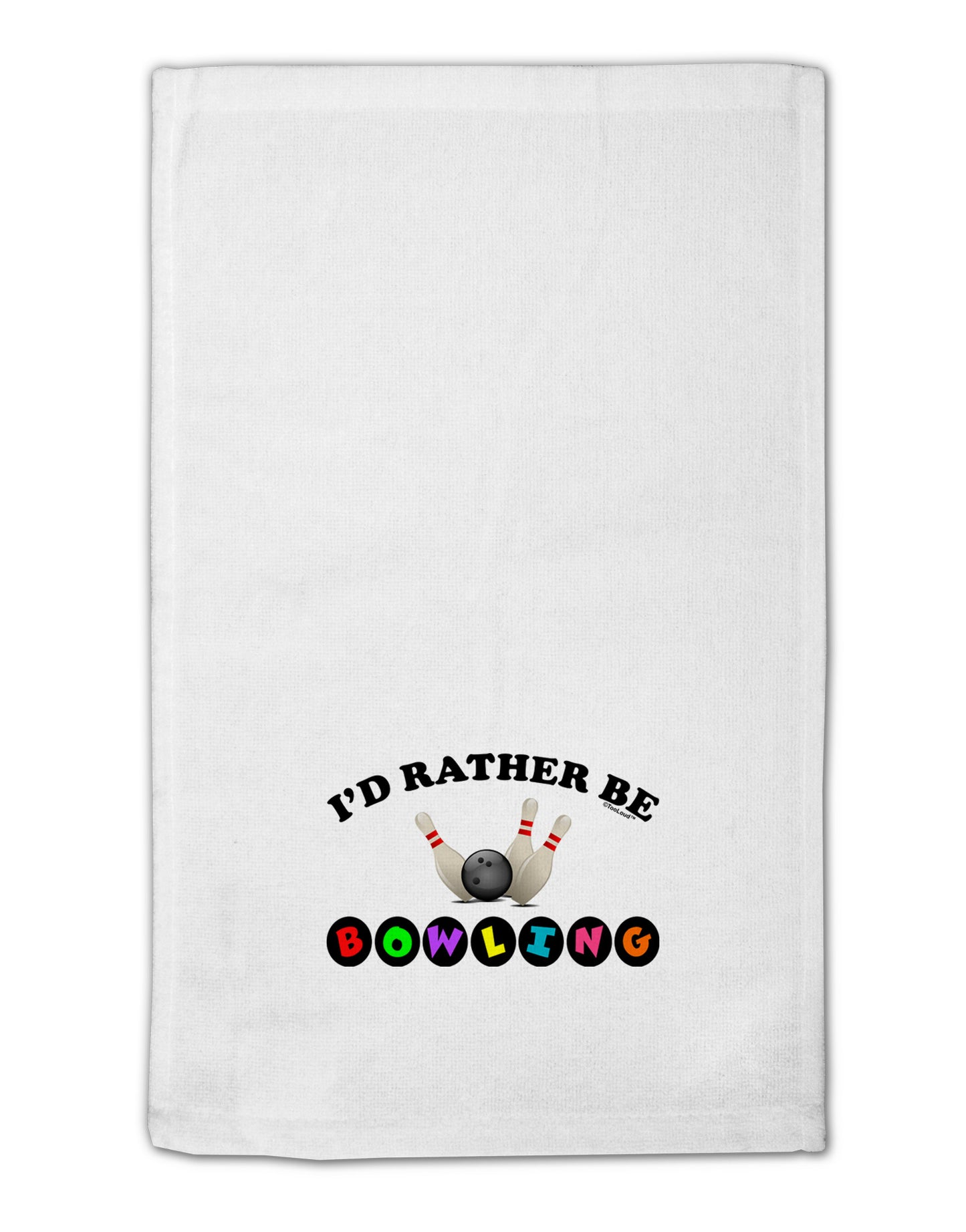 I'd Rather Be Bowling 11"x18" Dish Fingertip Towel-Fingertip Towel-TooLoud-White-Davson Sales