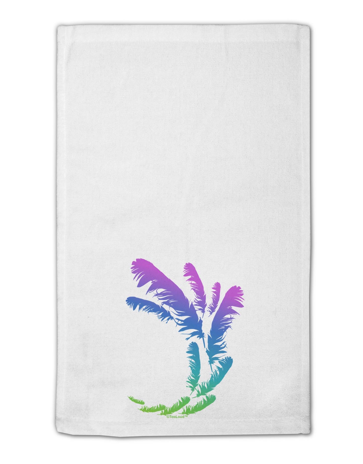 Tropical Feathers 11"x18" Dish Fingertip Towel-Fingertip Towel-TooLoud-White-Davson Sales