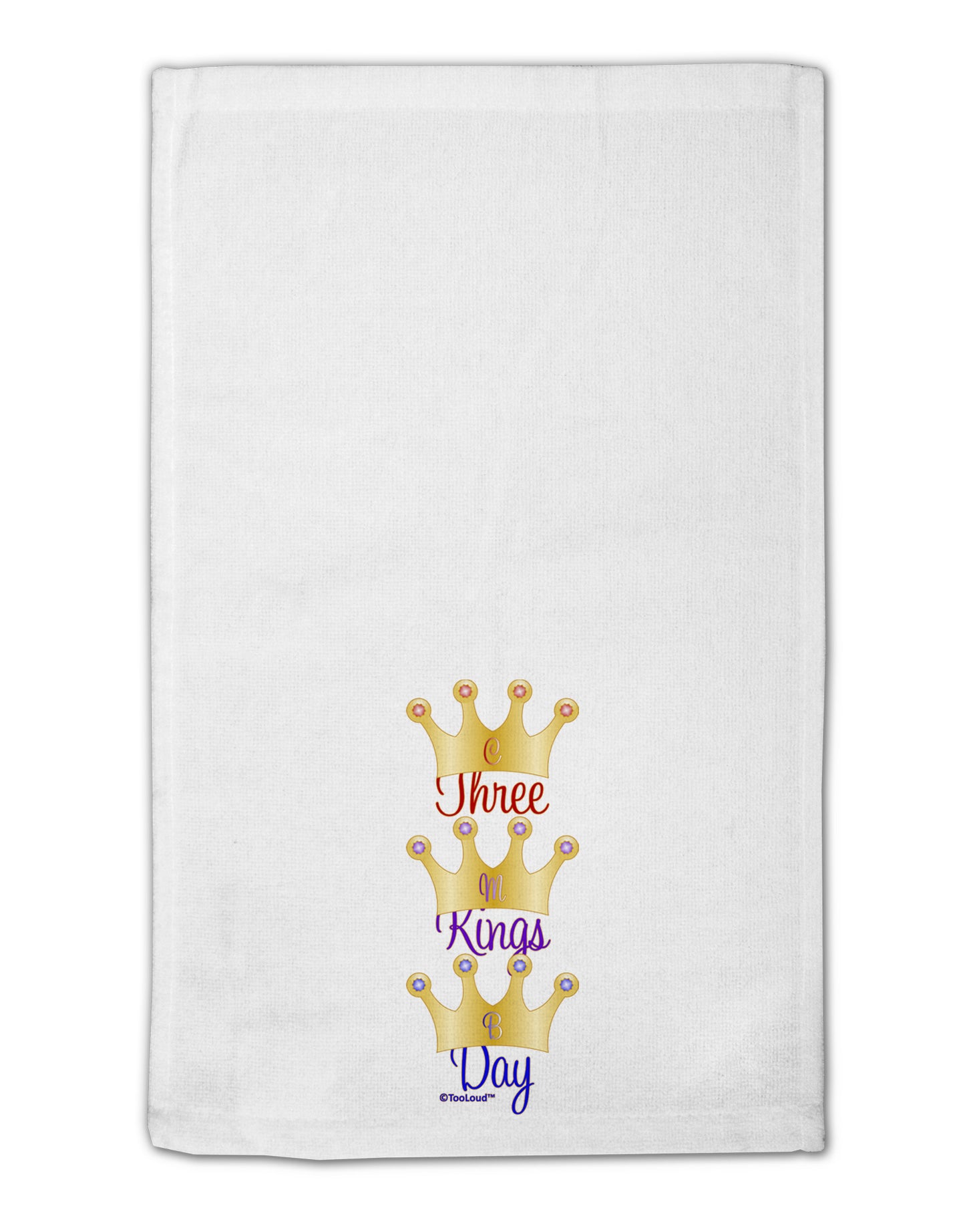 Three Kings Day - C M B Crowns 11"x18" Dish Fingertip Towel by TooLoud-Fingertip Towel-TooLoud-White-Davson Sales